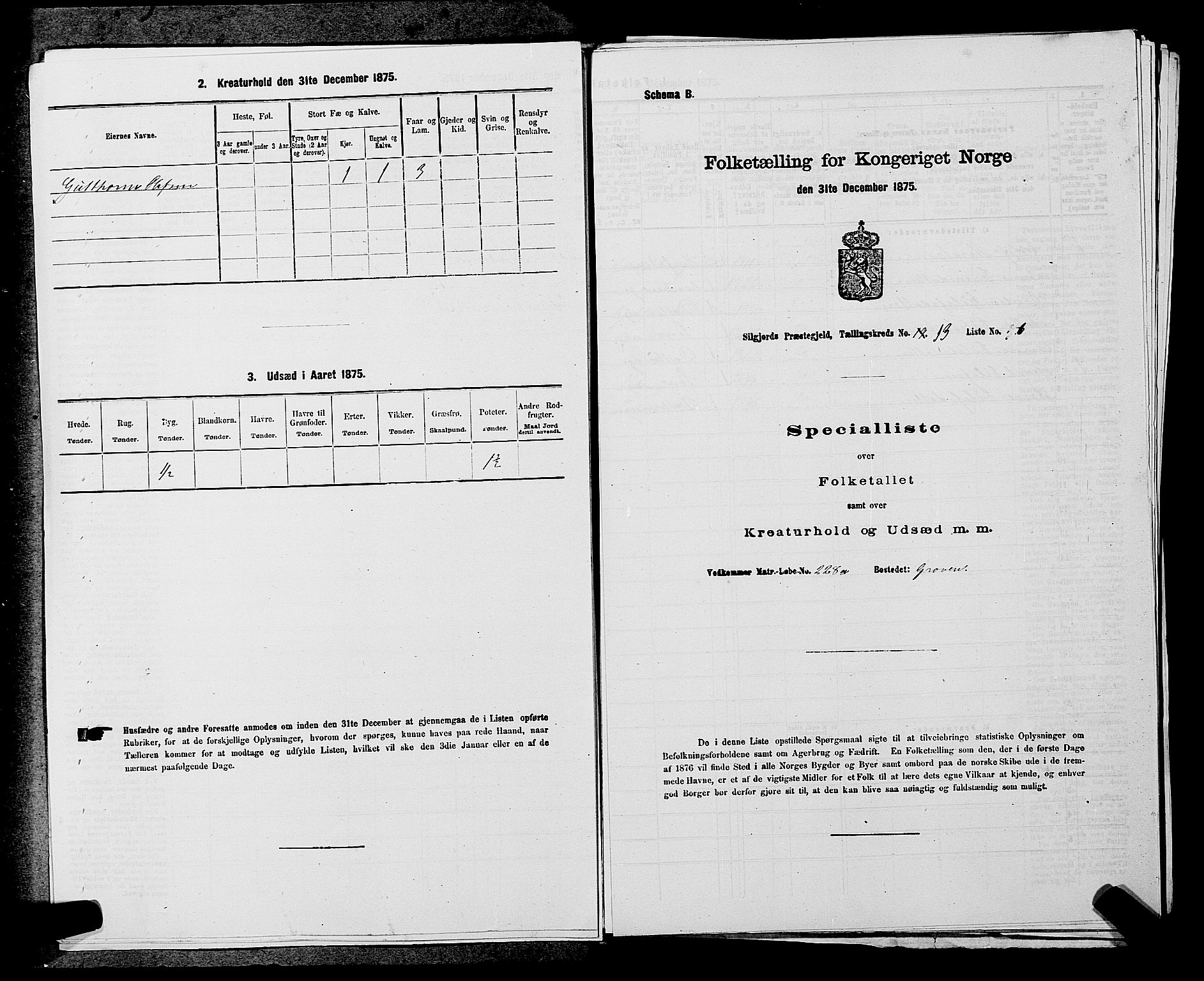 SAKO, 1875 census for 0828P Seljord, 1875, p. 1391