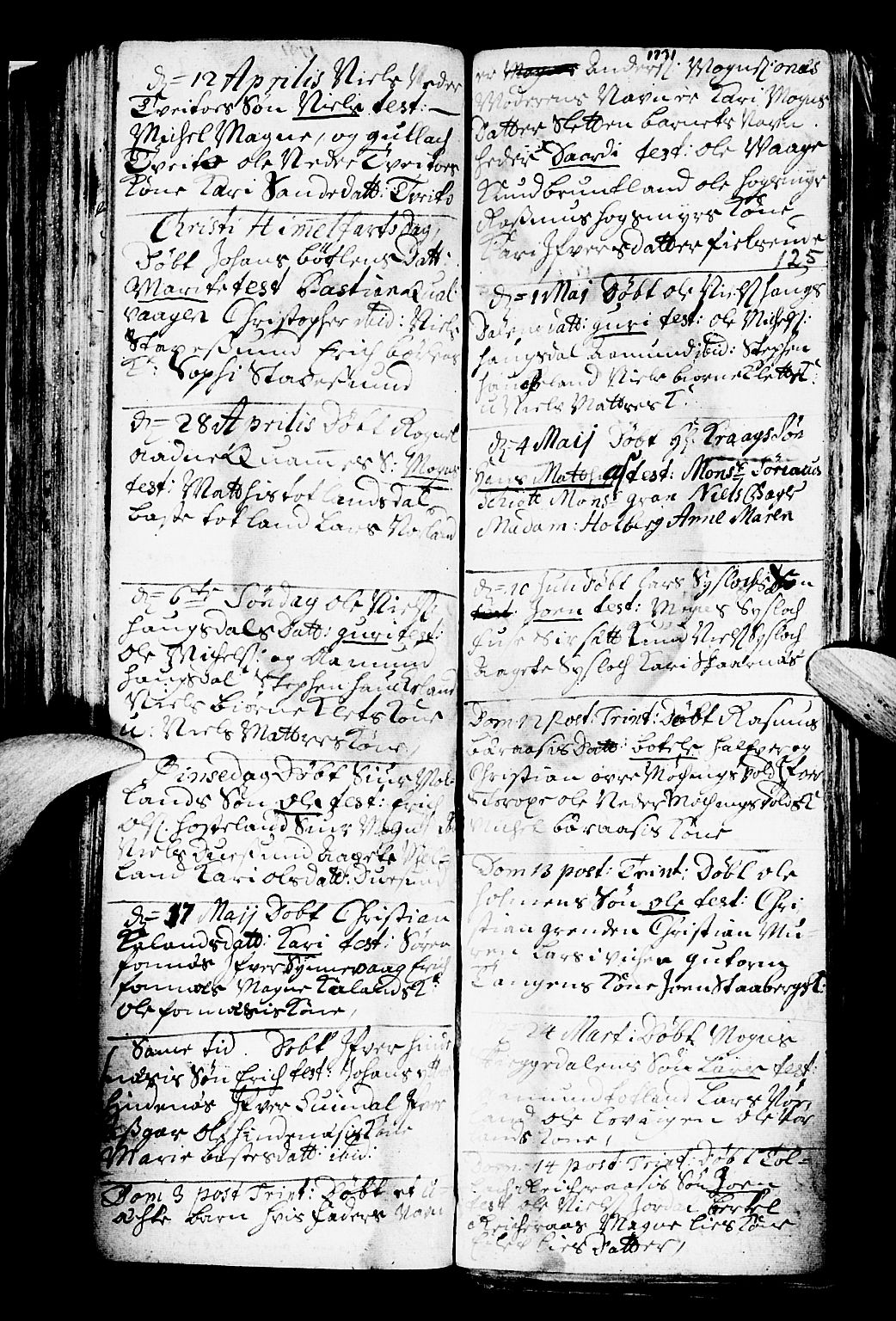 Lindås Sokneprestembete, SAB/A-76701/H/Haa: Parish register (official) no. A 1, 1699-1746, p. 125