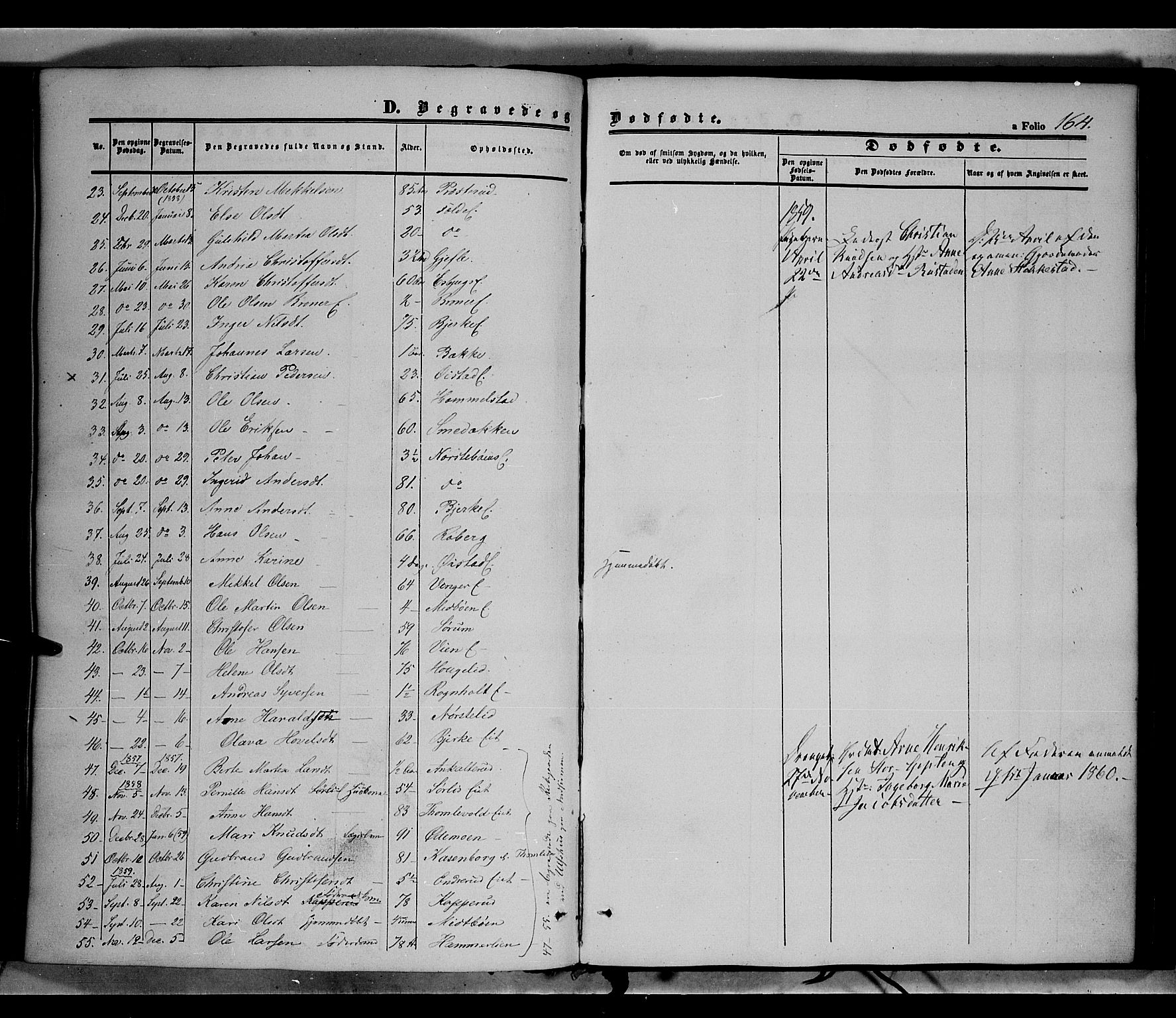 Land prestekontor, AV/SAH-PREST-120/H/Ha/Haa/L0010: Parish register (official) no. 10, 1847-1859, p. 164