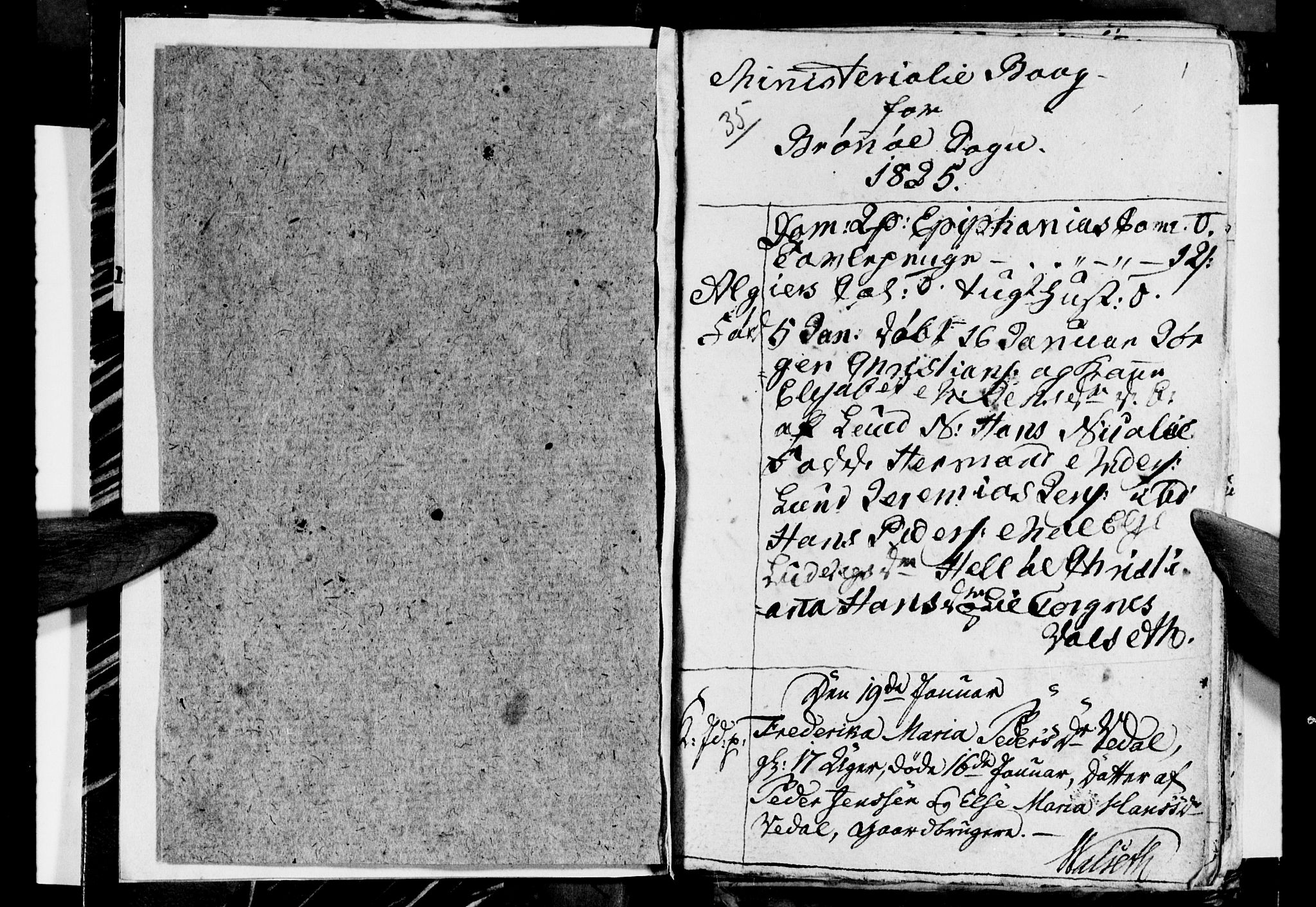 Ministerialprotokoller, klokkerbøker og fødselsregistre - Nordland, AV/SAT-A-1459/813/L0210: Parish register (copy) no. 813C02, 1825-1836, p. 1