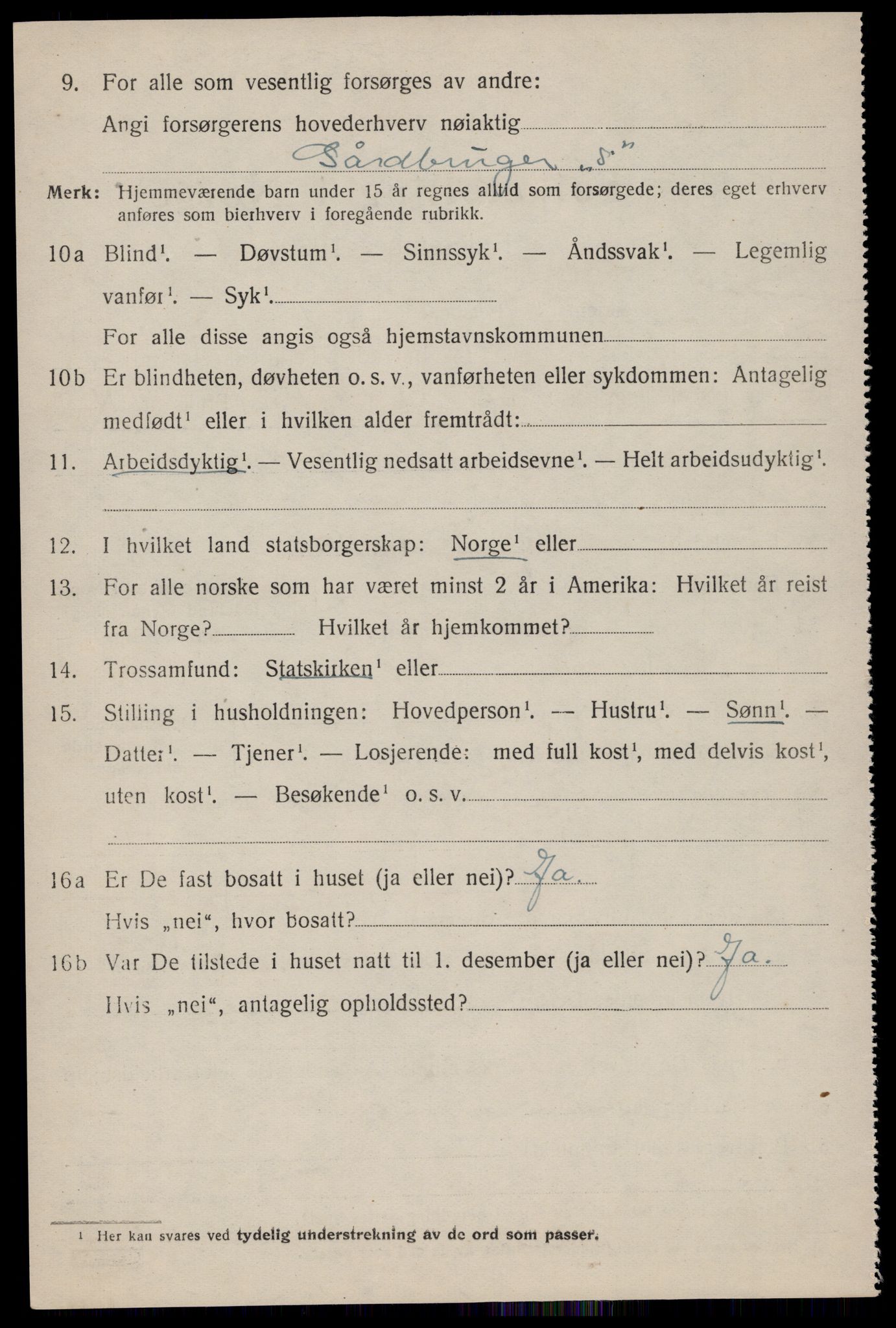 SAST, 1920 census for Håland, 1920, p. 3600