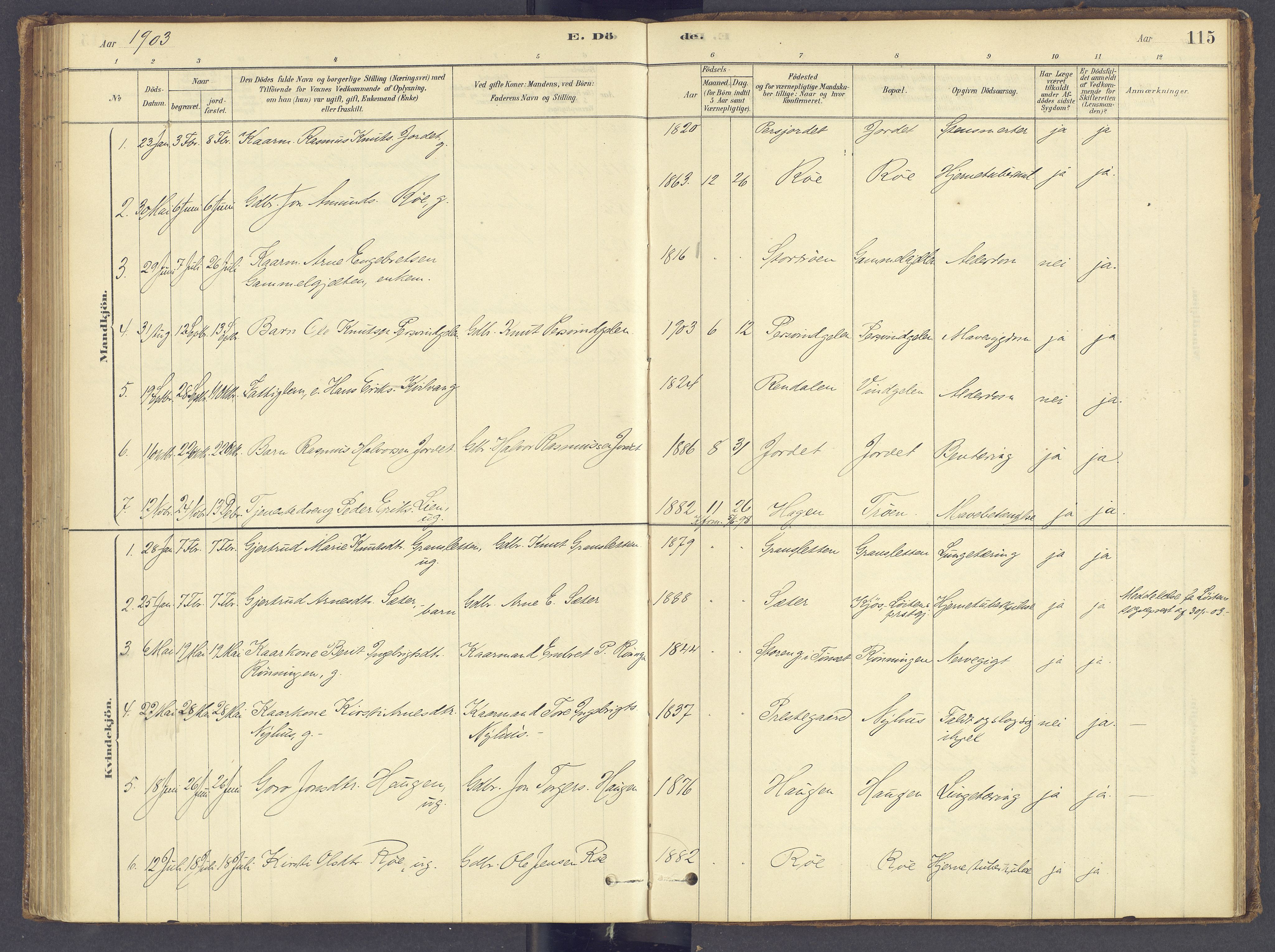 Tolga prestekontor, AV/SAH-PREST-062/K/L0012: Parish register (official) no. 12, 1877-1925, p. 115