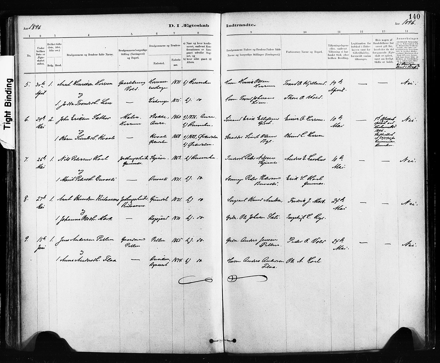 Ministerialprotokoller, klokkerbøker og fødselsregistre - Sør-Trøndelag, SAT/A-1456/674/L0871: Parish register (official) no. 674A03, 1880-1896, p. 140