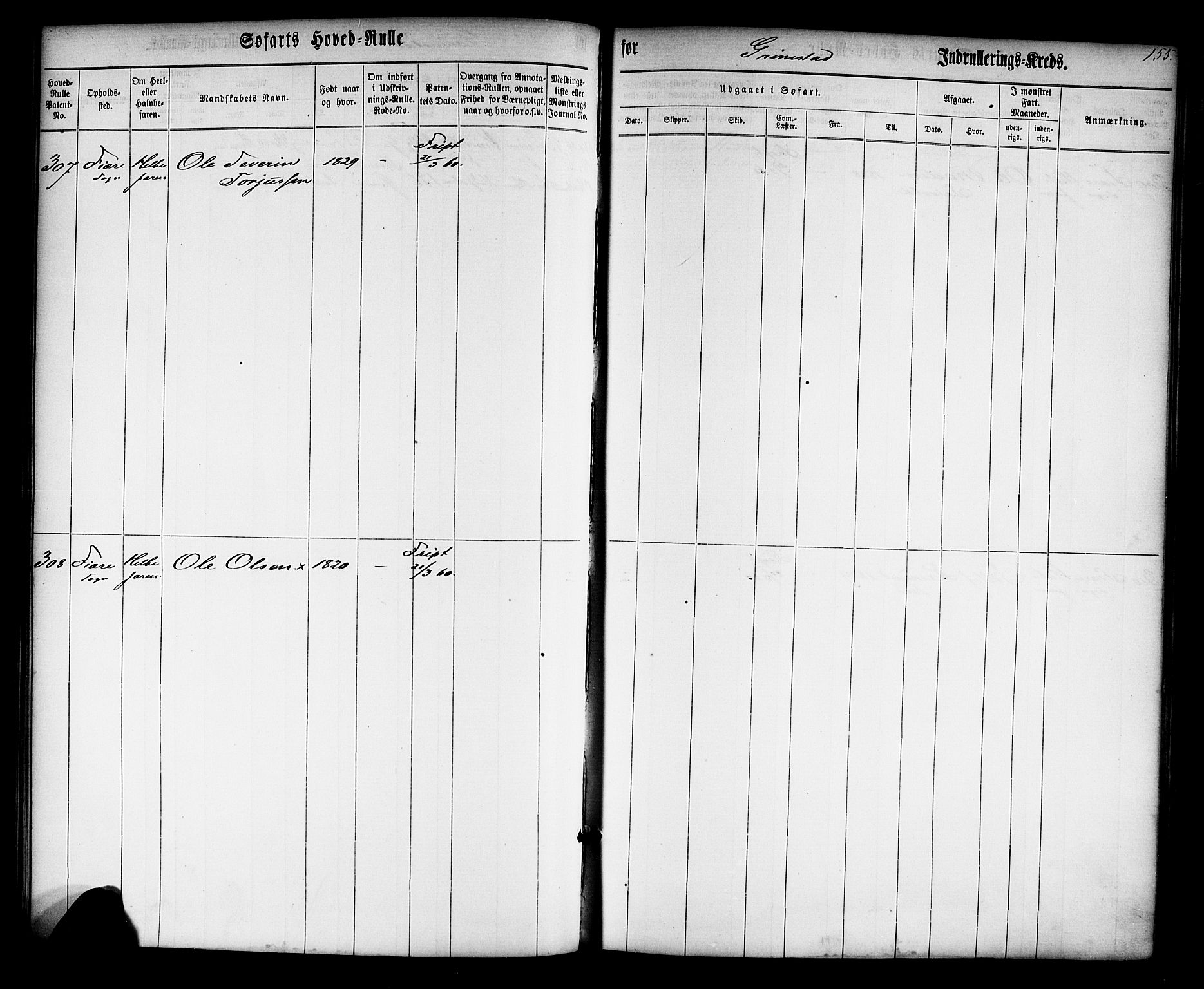 Grimstad mønstringskrets, AV/SAK-2031-0013/F/Fb/L0008: Hovedrulle nr 1-766, V-21, 1860-1869, p. 159