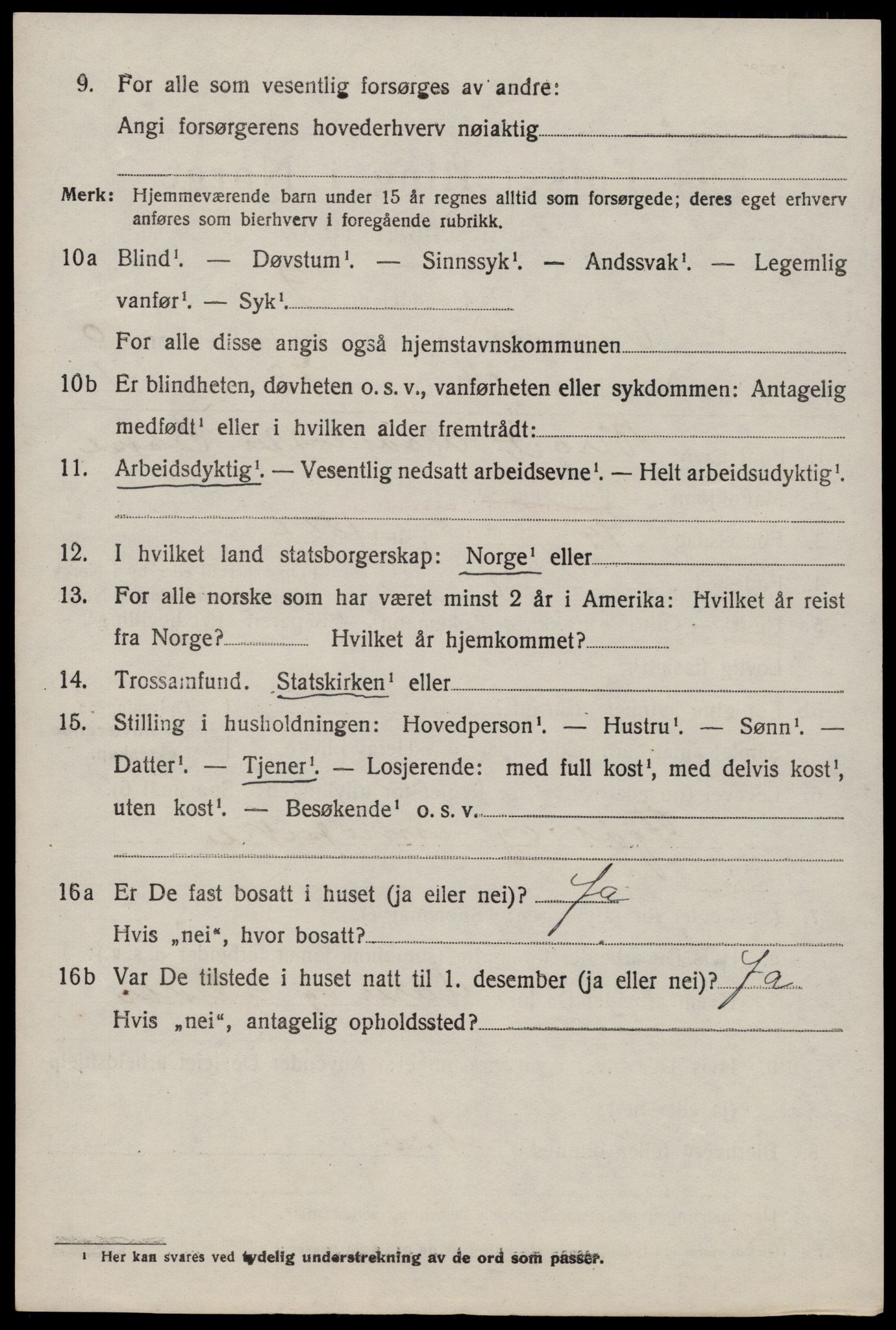 SAKO, 1920 census for Vinje, 1920, p. 3354