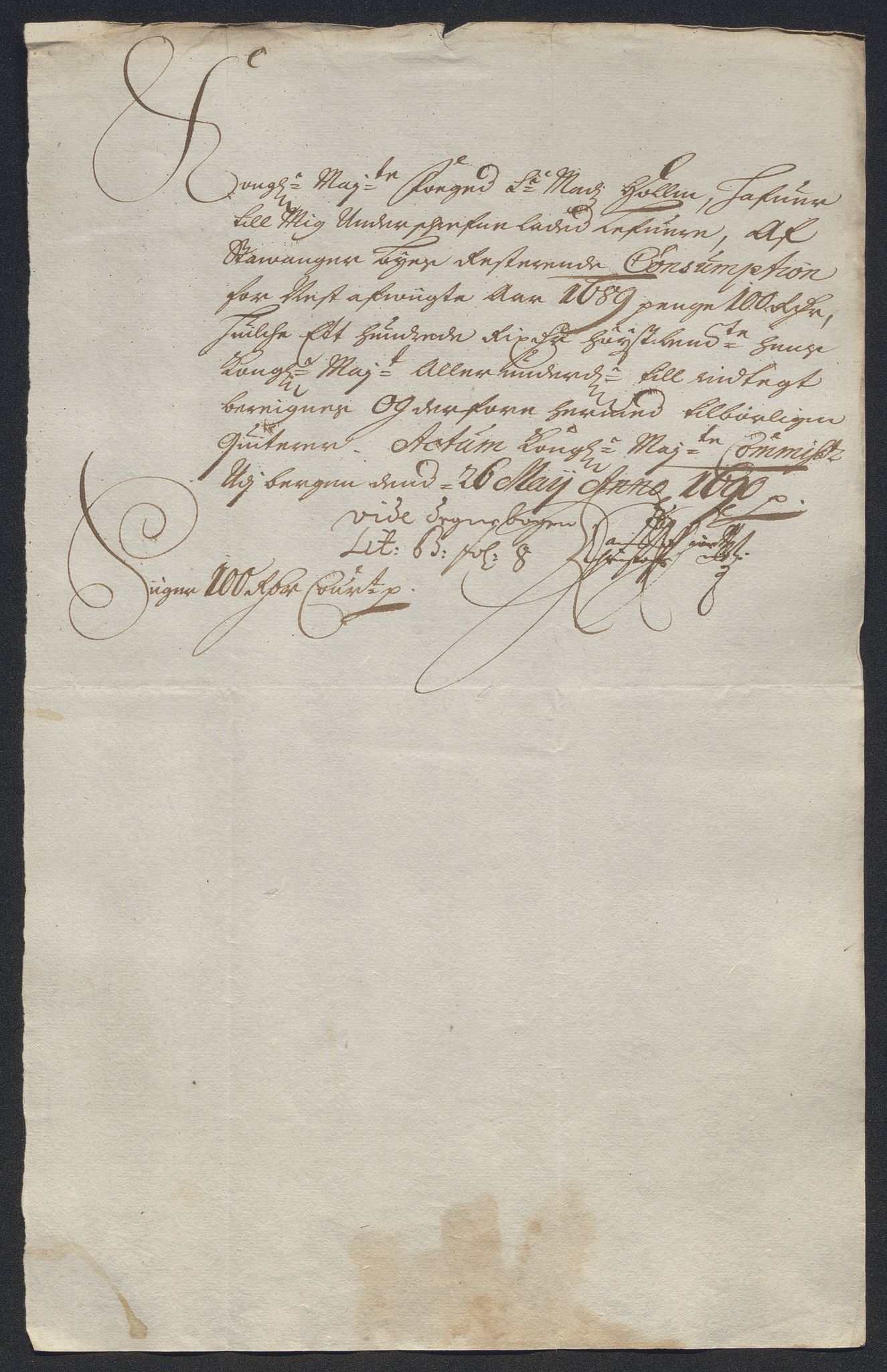 Rentekammeret inntil 1814, Reviderte regnskaper, Byregnskaper, RA/EA-4066/R/Ro/L0302: [O4] Kontribusjonsregnskap, 1687-1711, p. 81