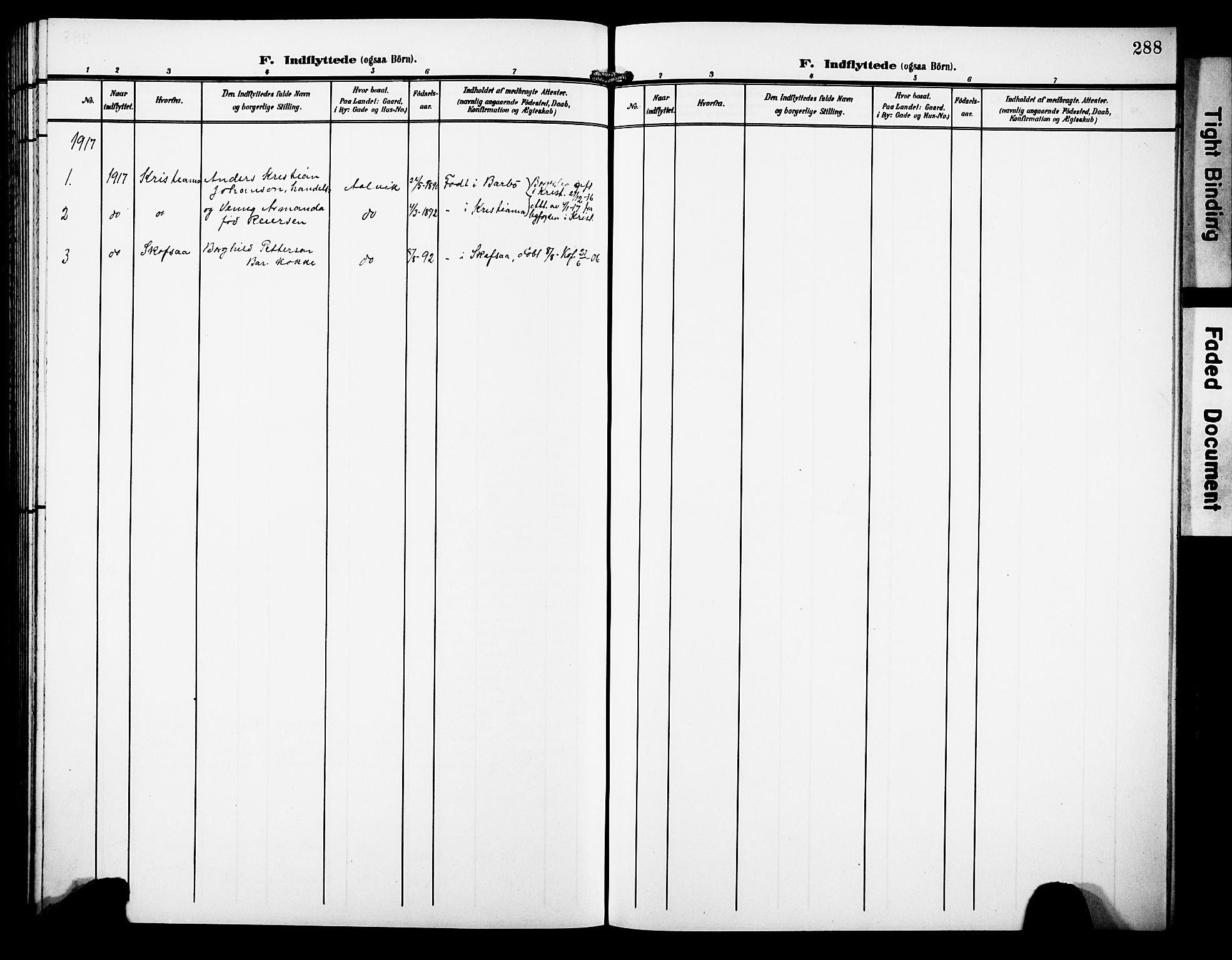 Kvam sokneprestembete, SAB/A-76201/H/Hab: Parish register (copy) no. C 4, 1906-1931, p. 288