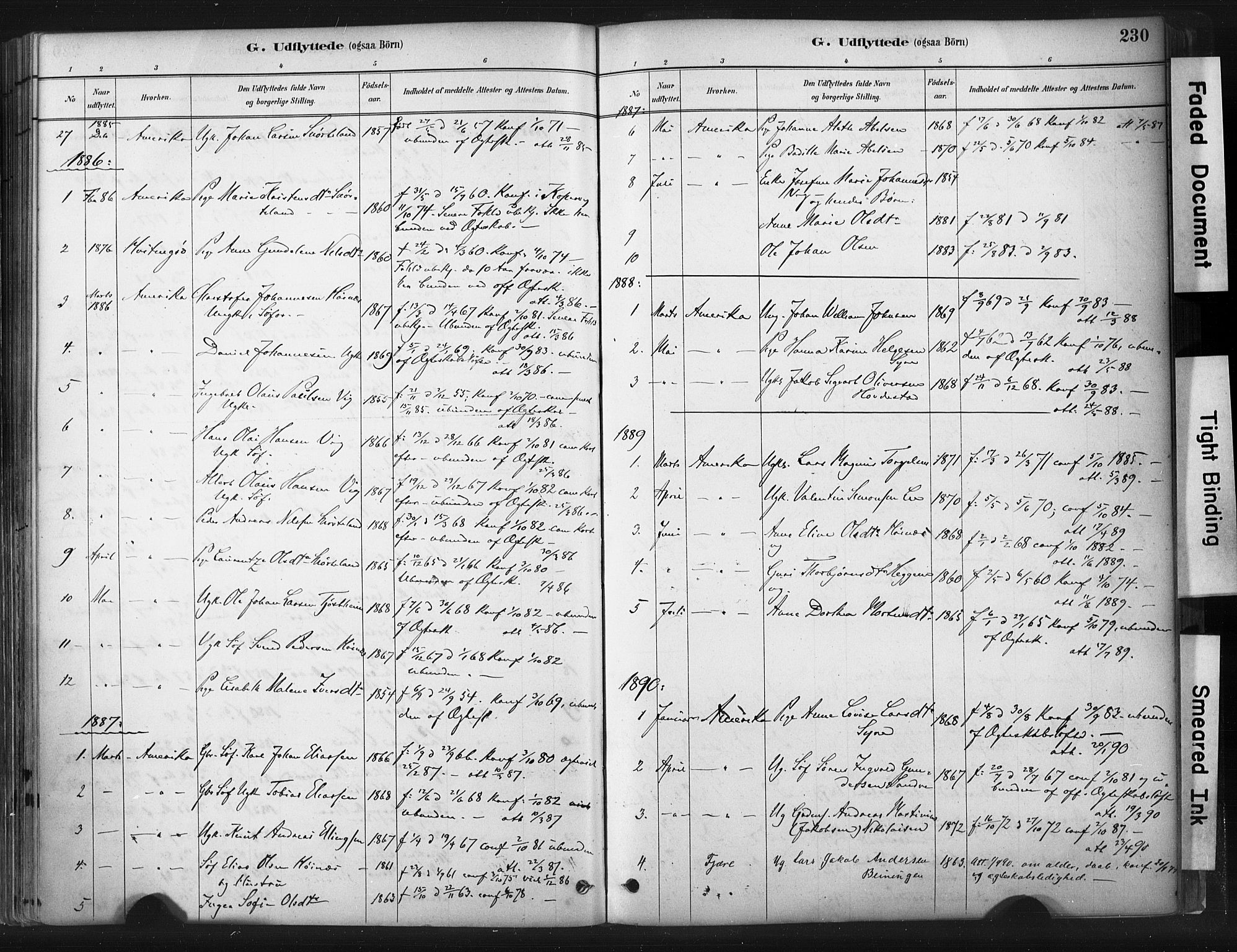 Skudenes sokneprestkontor, SAST/A -101849/H/Ha/Haa/L0009: Parish register (official) no. A 6, 1882-1912, p. 230