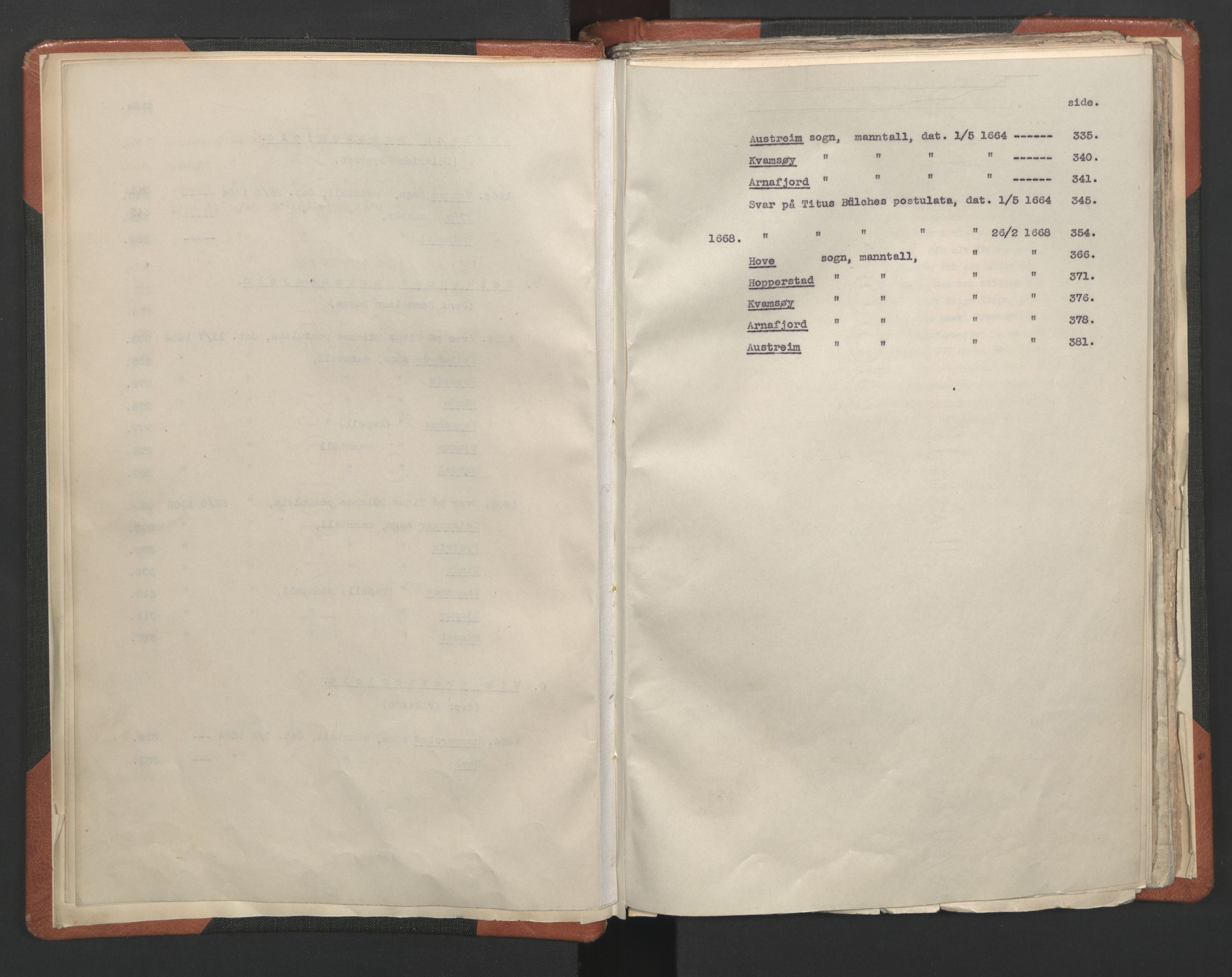 RA, Vicar's Census 1664-1666, no. 23: Sogn deanery, 1664-1666