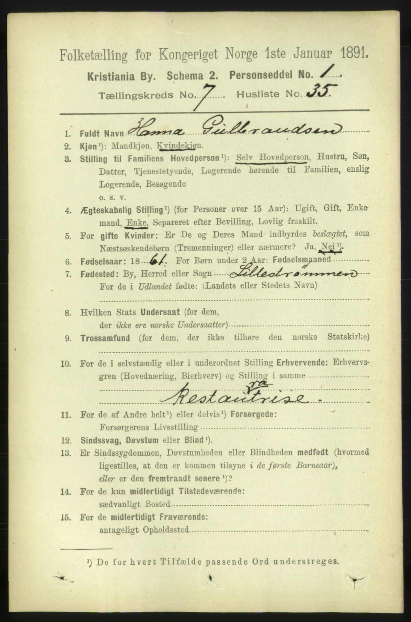 RA, 1891 census for 0301 Kristiania, 1891, p. 3242