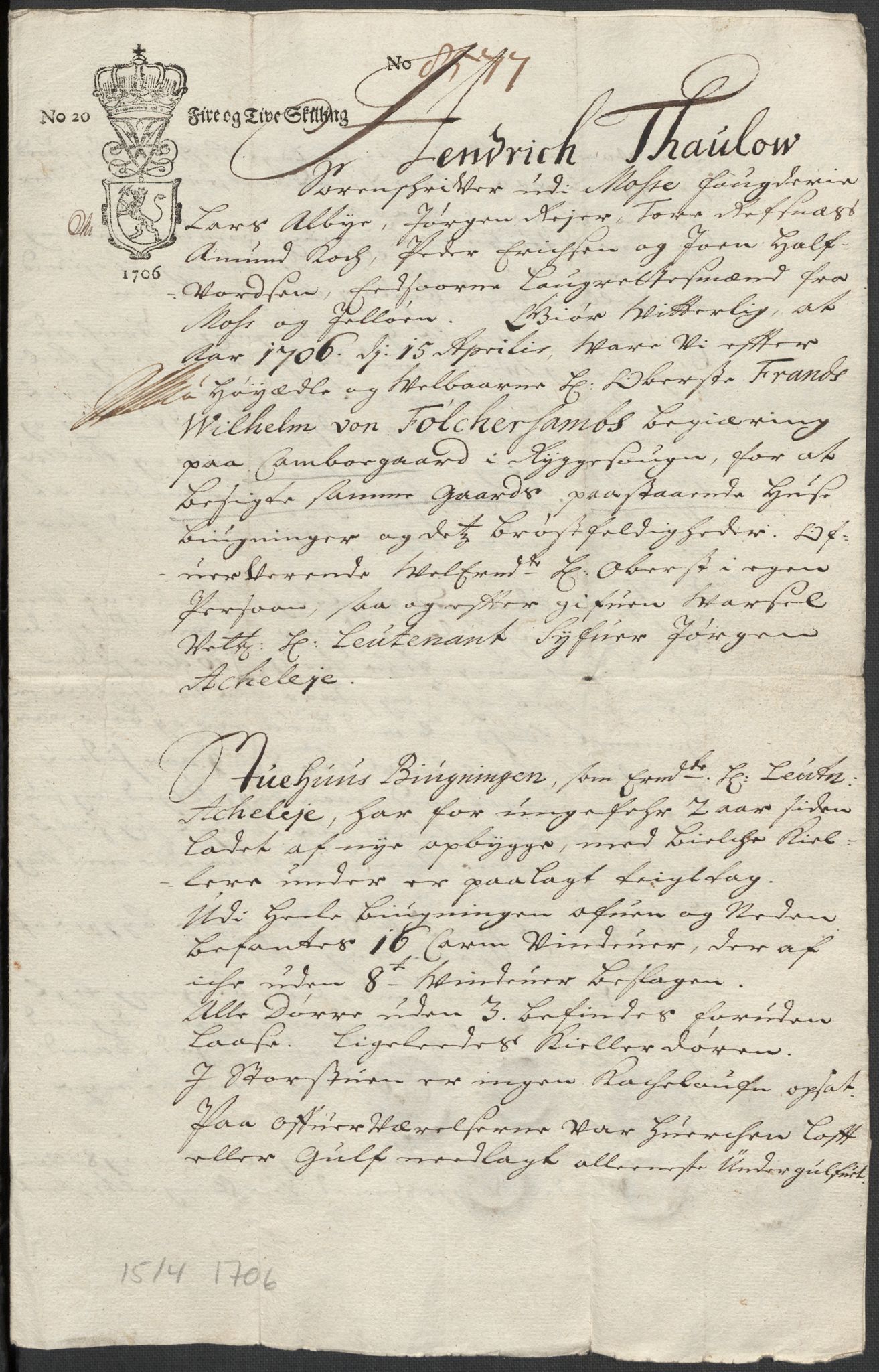 Riksarkivets diplomsamling, AV/RA-EA-5965/F12/L0005: Pk. 7 (II), 1613-1721, p. 68