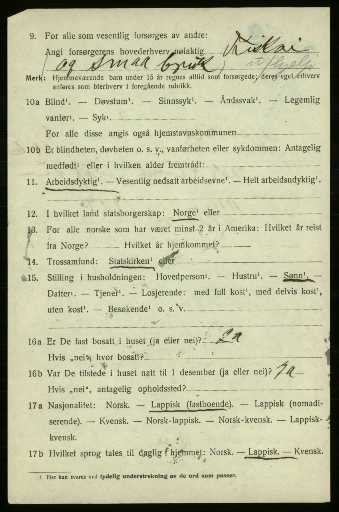 SATØ, 1920 census for Hasvik, 1920, p. 3078