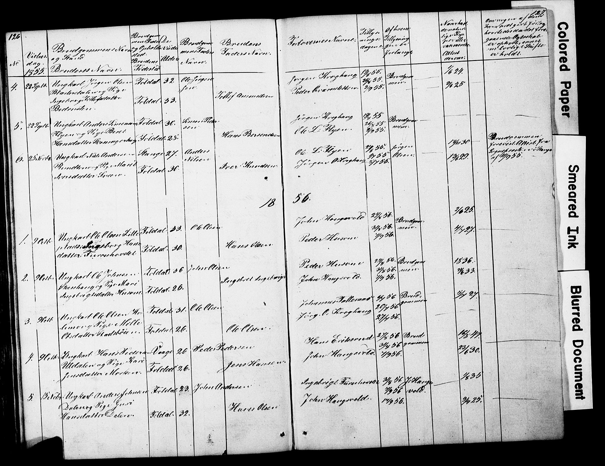 Lesja prestekontor, SAH/PREST-068/H/Ha/Hab/L0014: Parish register (copy) no. 14, 1842-1856, p. 126-127