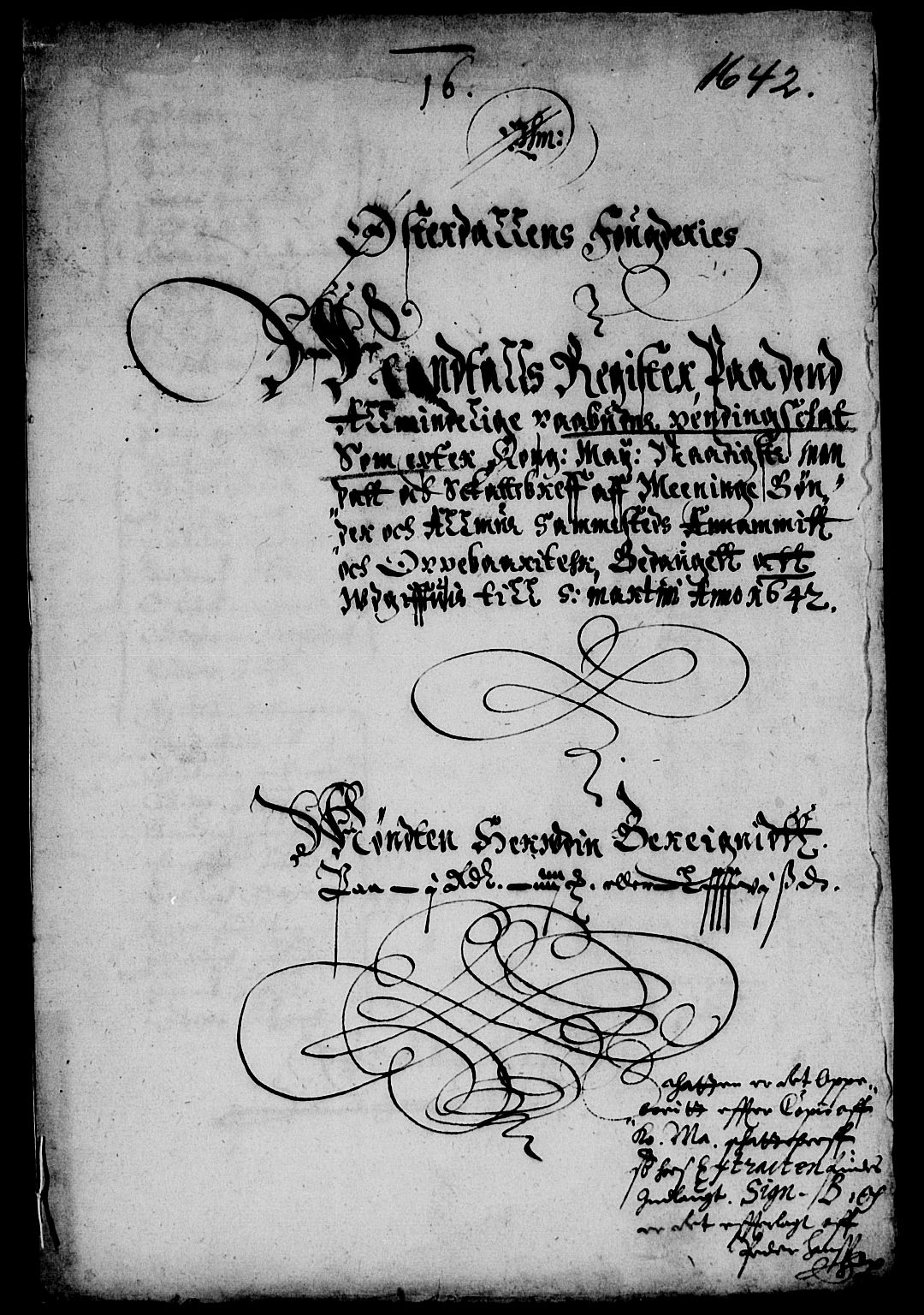 Rentekammeret inntil 1814, Reviderte regnskaper, Lensregnskaper, AV/RA-EA-5023/R/Rb/Rba/L0166: Akershus len, 1642