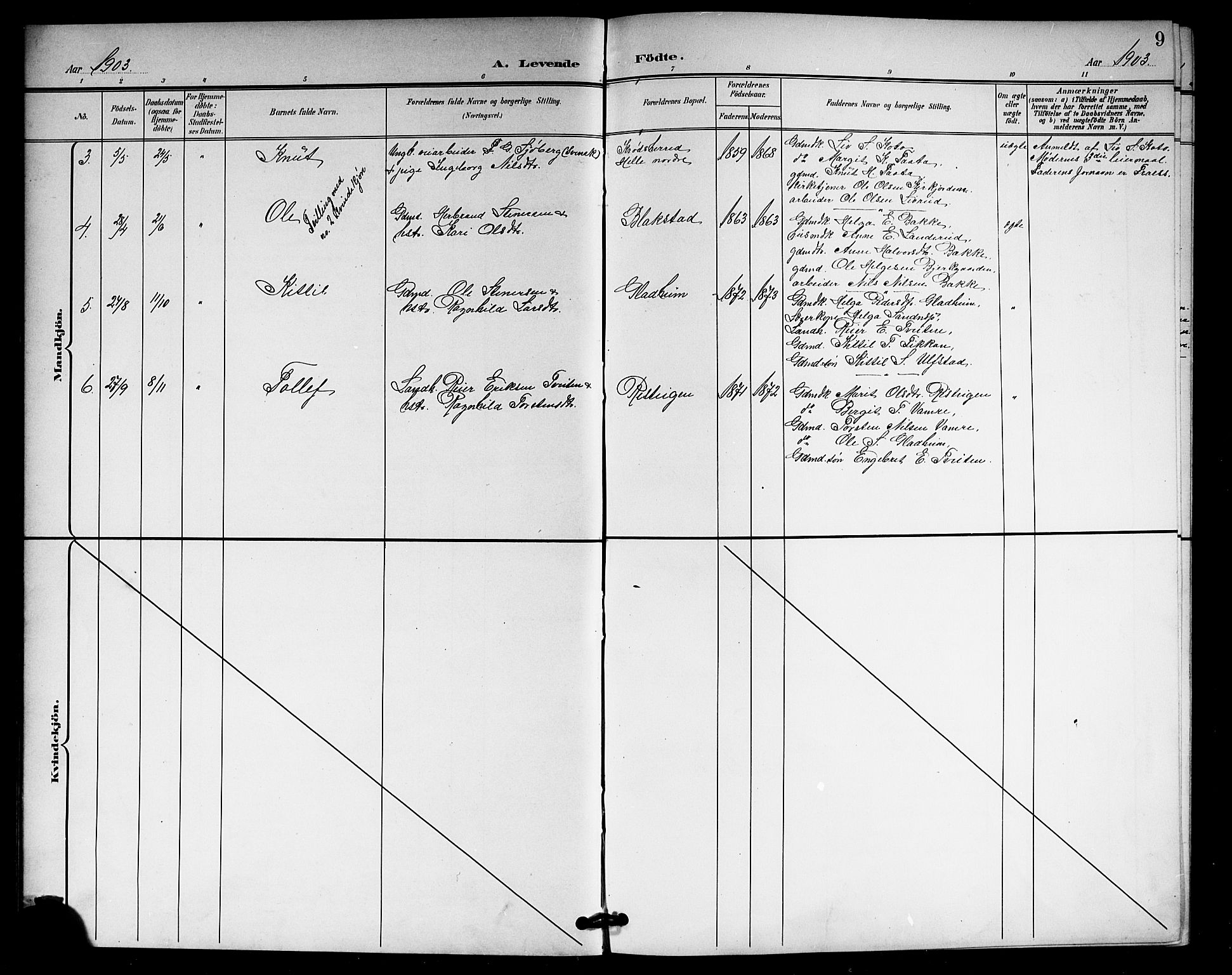 Rollag kirkebøker, AV/SAKO-A-240/G/Gb/L0003: Parish register (copy) no. II 3, 1897-1919, p. 9