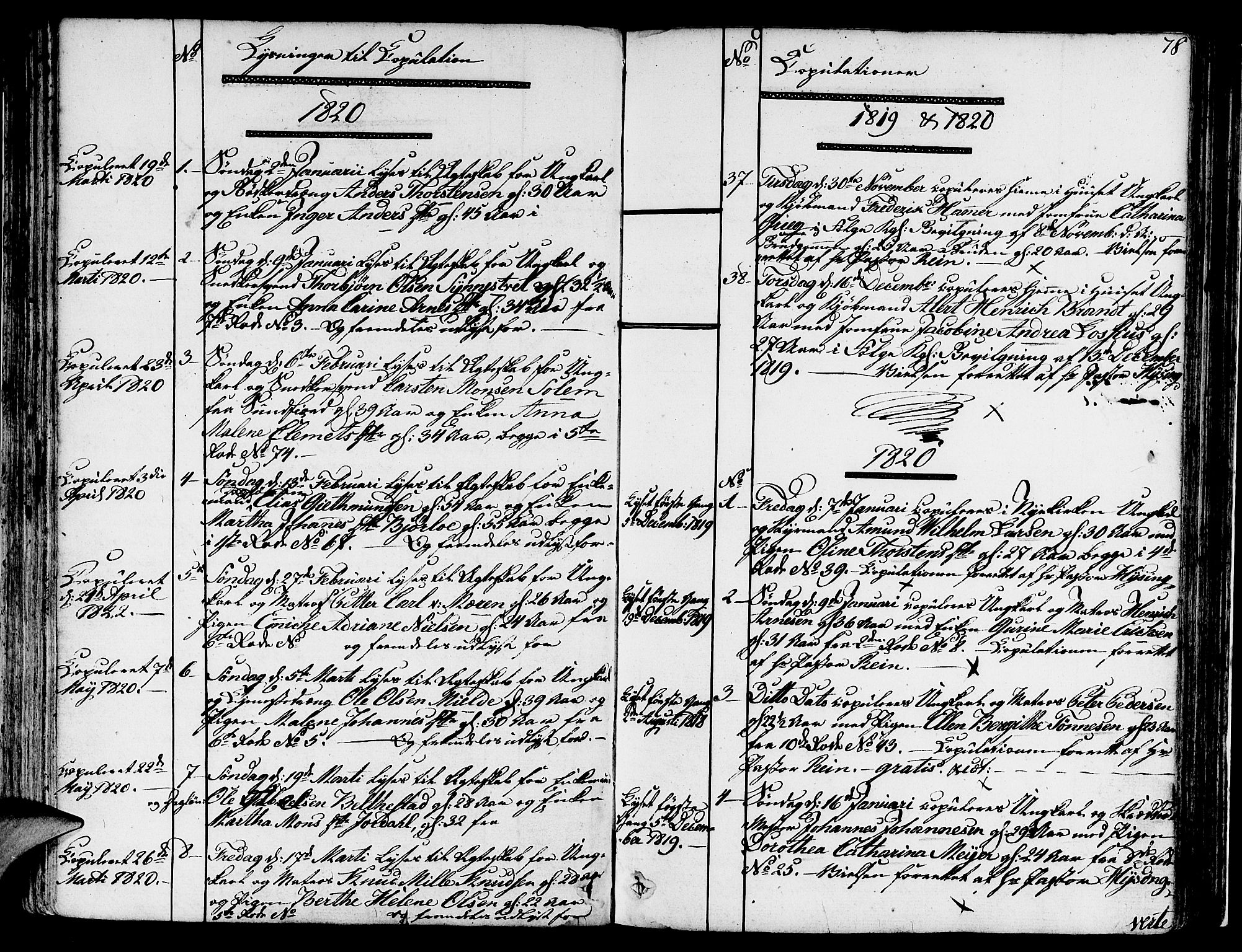 Nykirken Sokneprestembete, SAB/A-77101/H/Hab: Parish register (copy) no. A 2, 1782-1847, p. 78