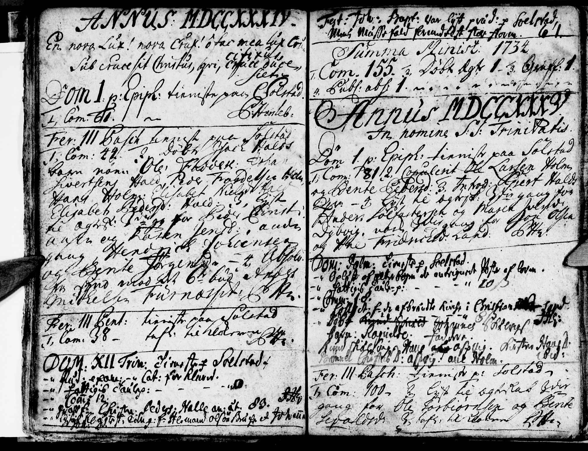 Ministerialprotokoller, klokkerbøker og fødselsregistre - Nordland, SAT/A-1459/811/L0164: Parish register (official) no. 811A01, 1677-1762, p. 61