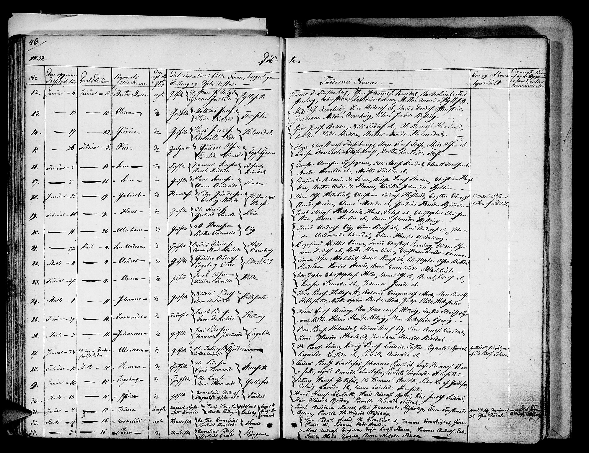 Fjaler sokneprestembete, SAB/A-79801/H/Haa/Haaa/L0005: Parish register (official) no. A 5, 1821-1835, p. 47