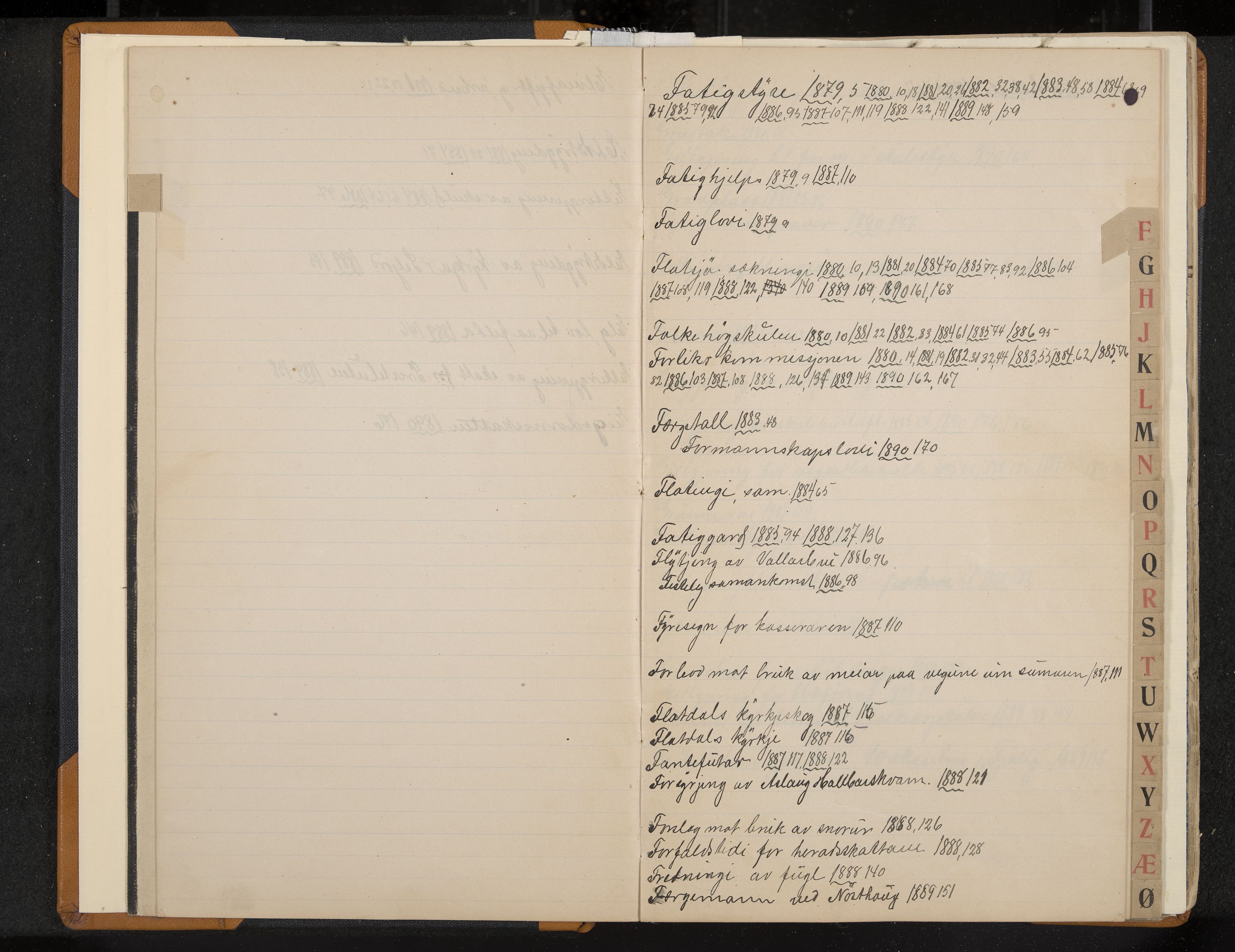 Seljord formannskap og sentraladministrasjon, IKAK/0828021/A/Aa/L0002: Møtebok med register, 1879-1890