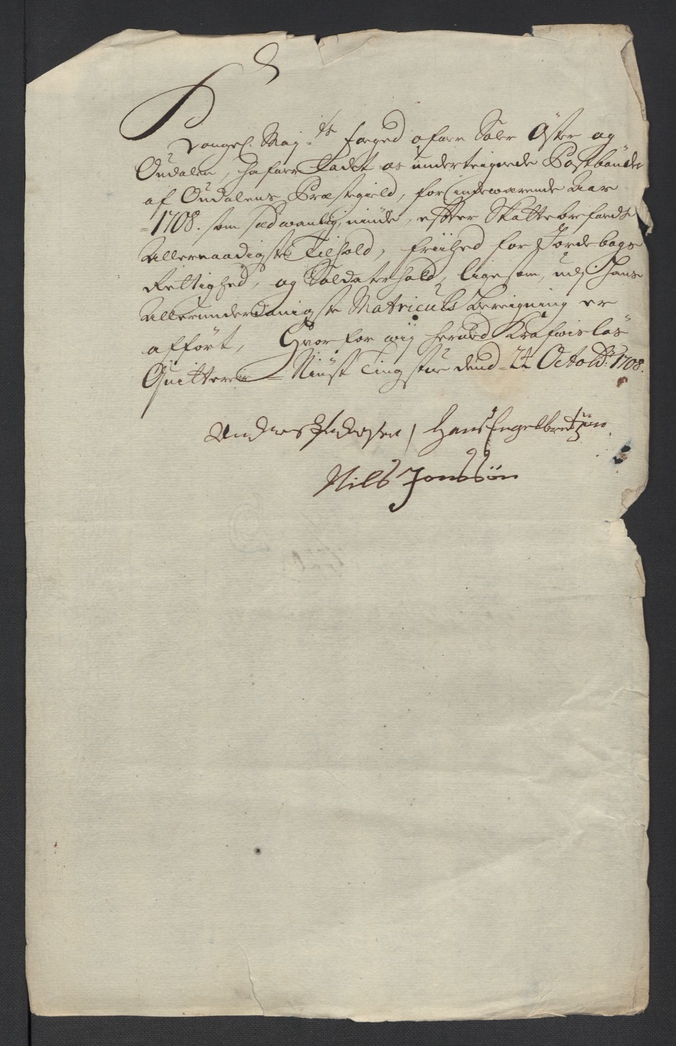 Rentekammeret inntil 1814, Reviderte regnskaper, Fogderegnskap, AV/RA-EA-4092/R13/L0845: Fogderegnskap Solør, Odal og Østerdal, 1708, p. 260