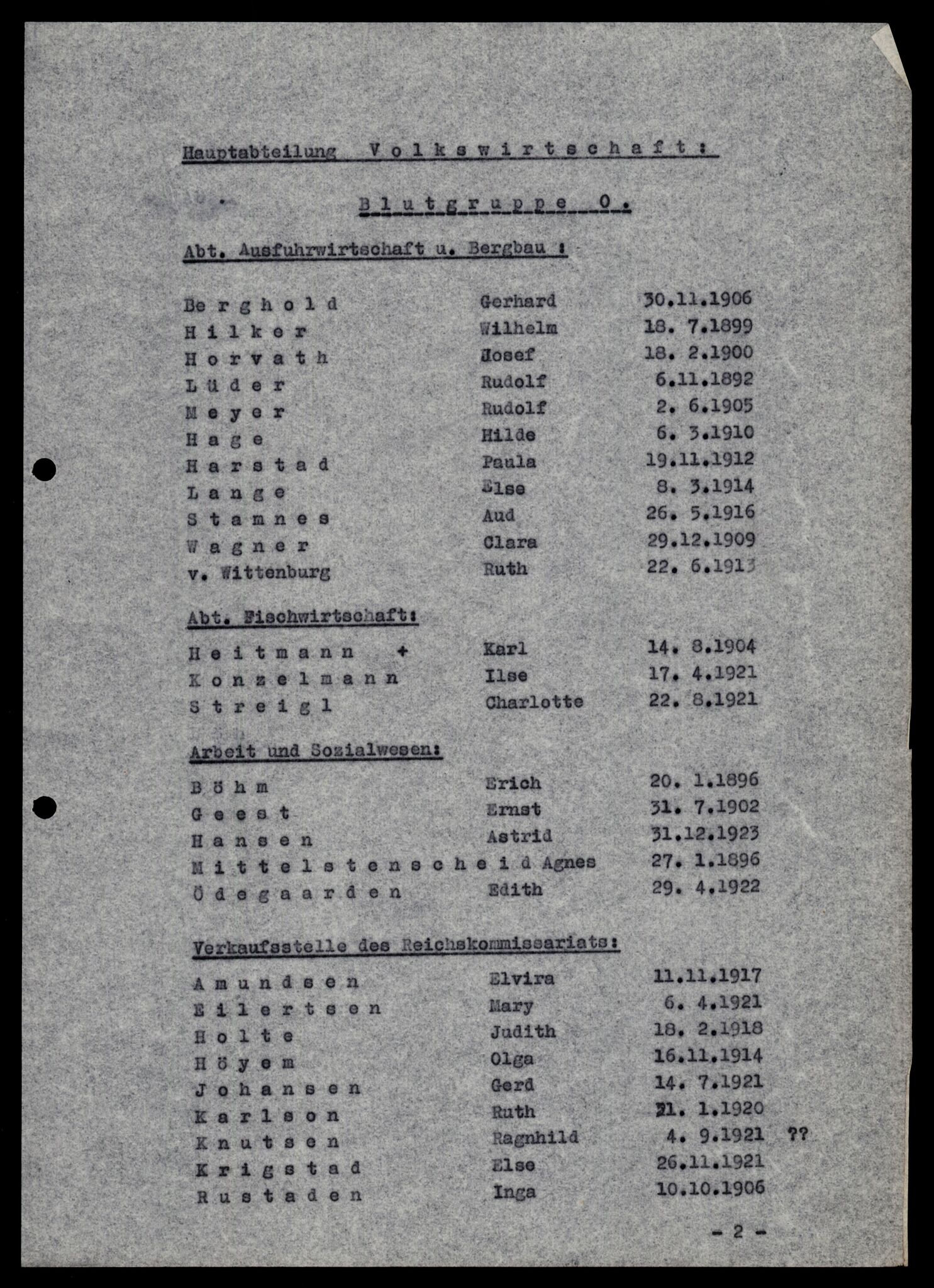 Forsvarets Overkommando. 2 kontor. Arkiv 11.4. Spredte tyske arkivsaker, AV/RA-RAFA-7031/D/Dar/Darb/L0005: Reichskommissariat., 1940-1945, p. 410