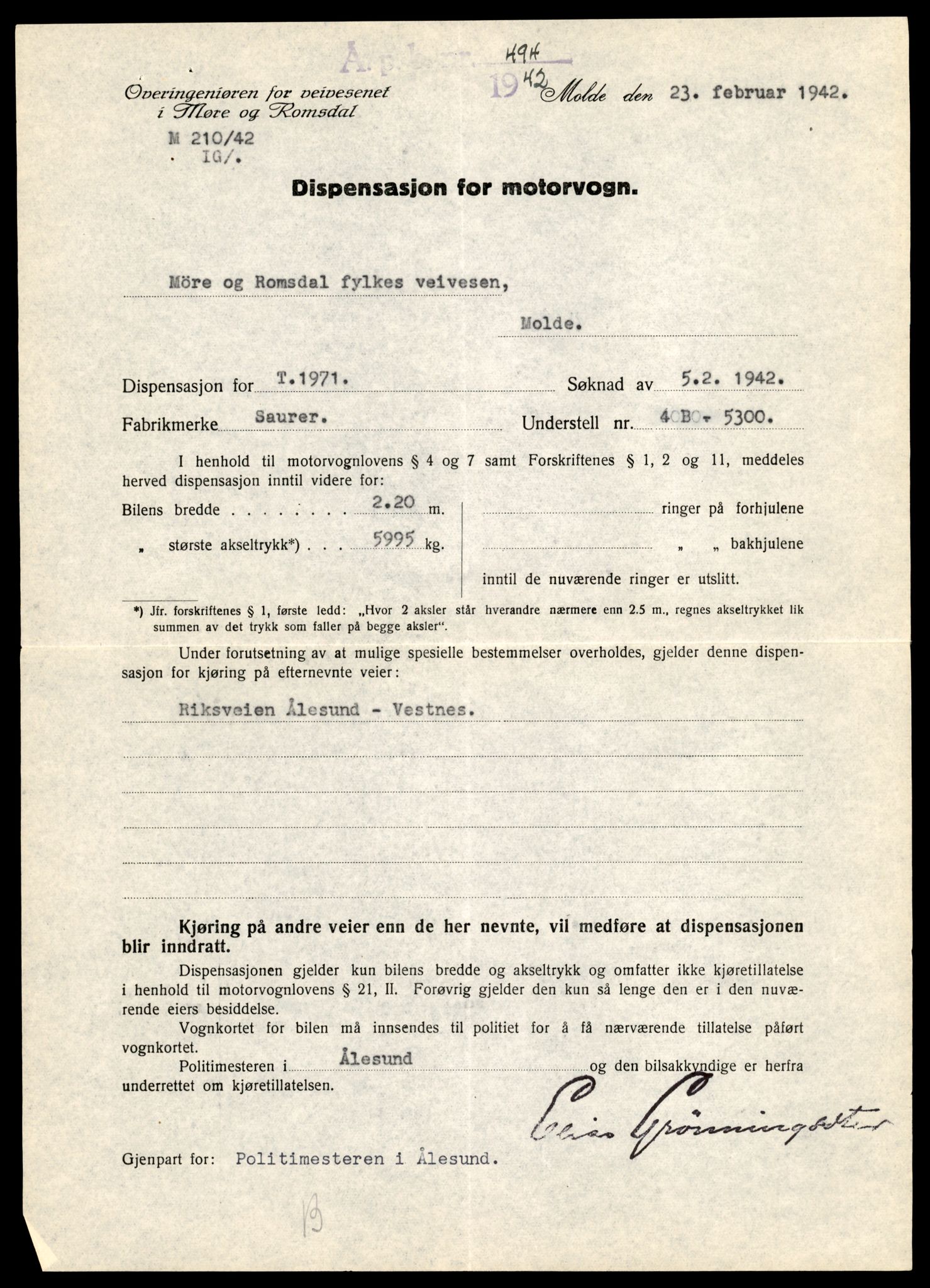 Møre og Romsdal vegkontor - Ålesund trafikkstasjon, AV/SAT-A-4099/F/Fe/L0033: Registreringskort for kjøretøy T 12151 - T 12474, 1927-1998, p. 2943