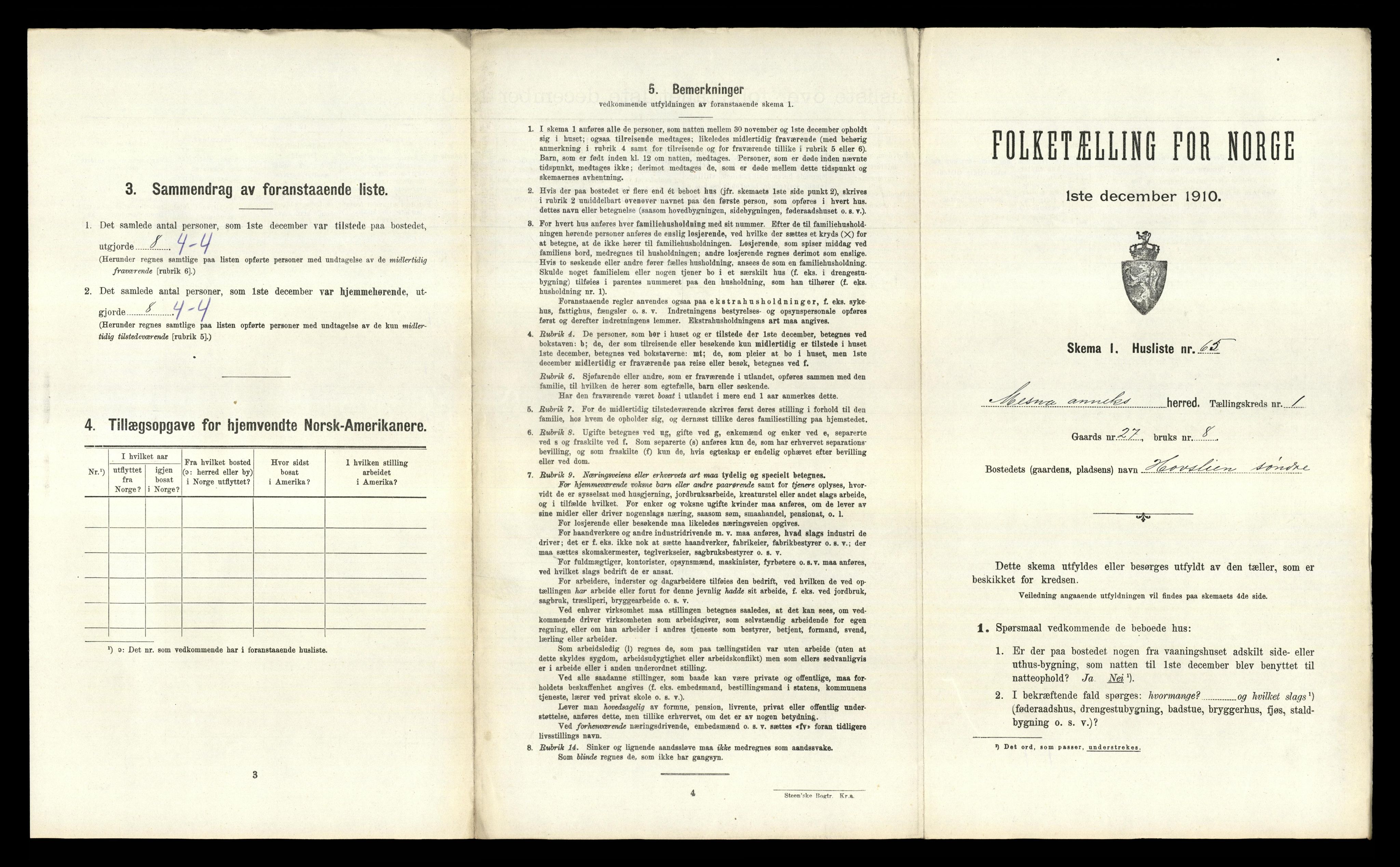 RA, 1910 census for Fåberg, 1910, p. 182