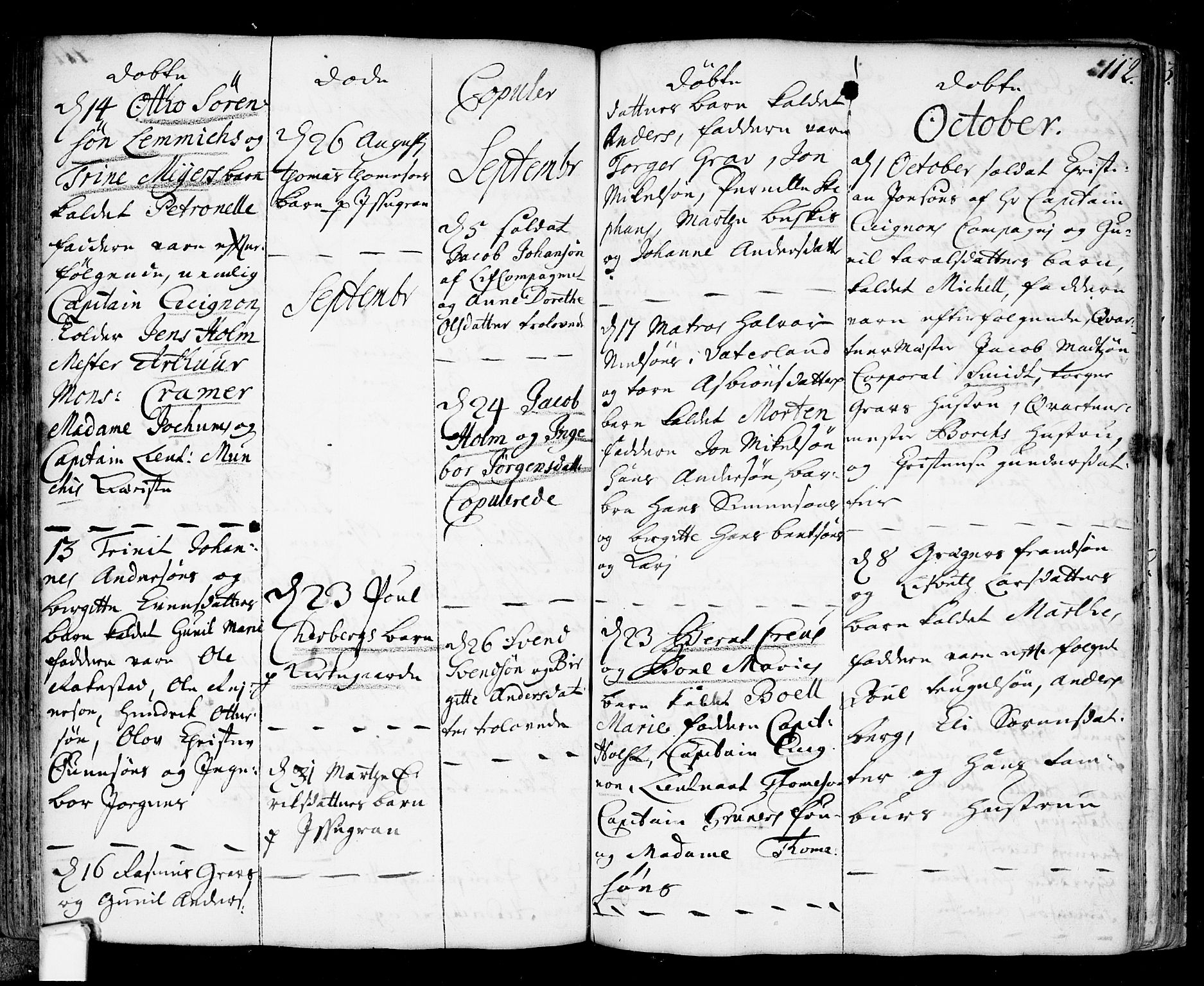 Fredrikstad prestekontor Kirkebøker, SAO/A-11082/F/Fa/L0001: Parish register (official) no. 1, 1717-1731, p. 112