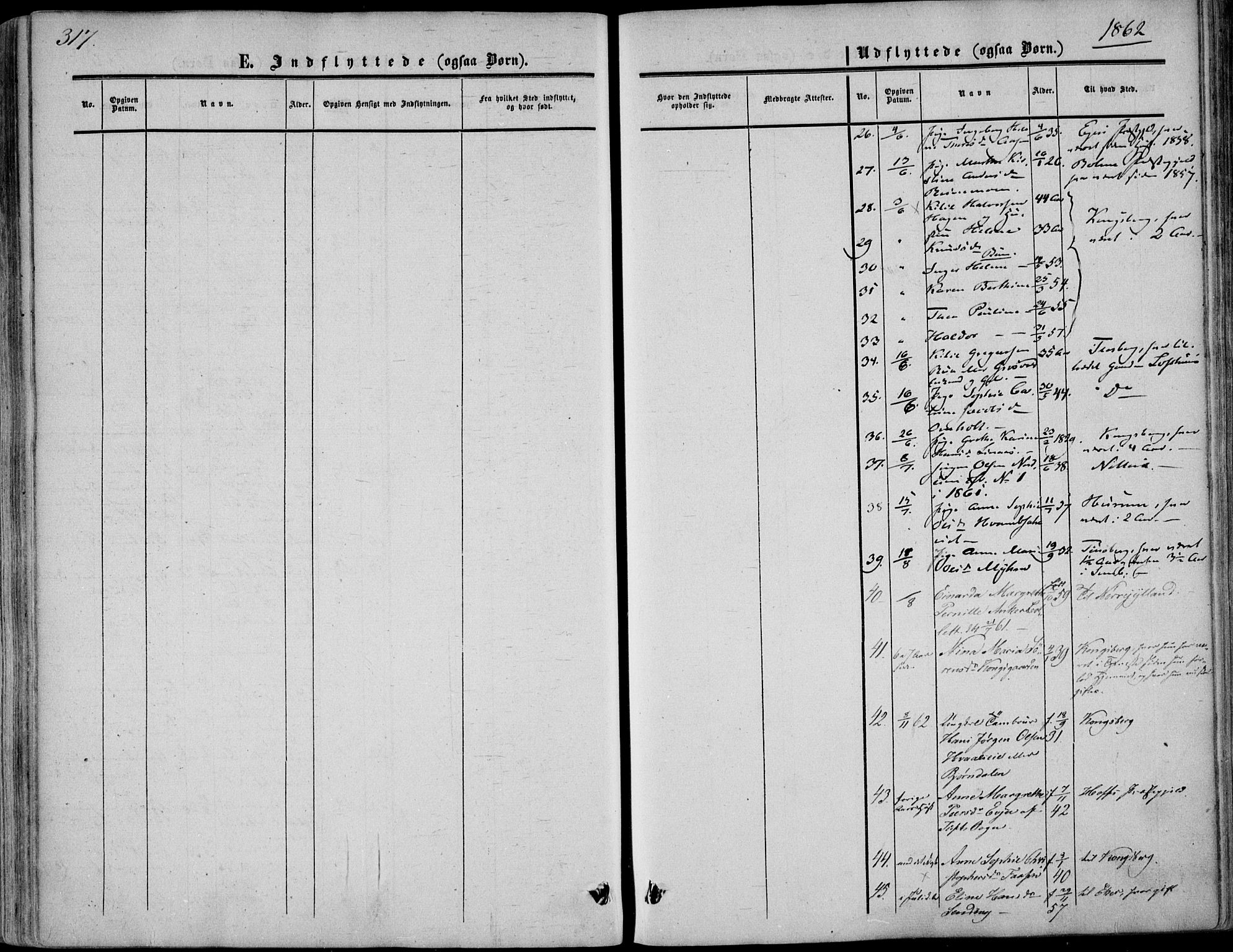 Sandsvær kirkebøker, AV/SAKO-A-244/F/Fa/L0006: Parish register (official) no. I 6, 1857-1868, p. 317