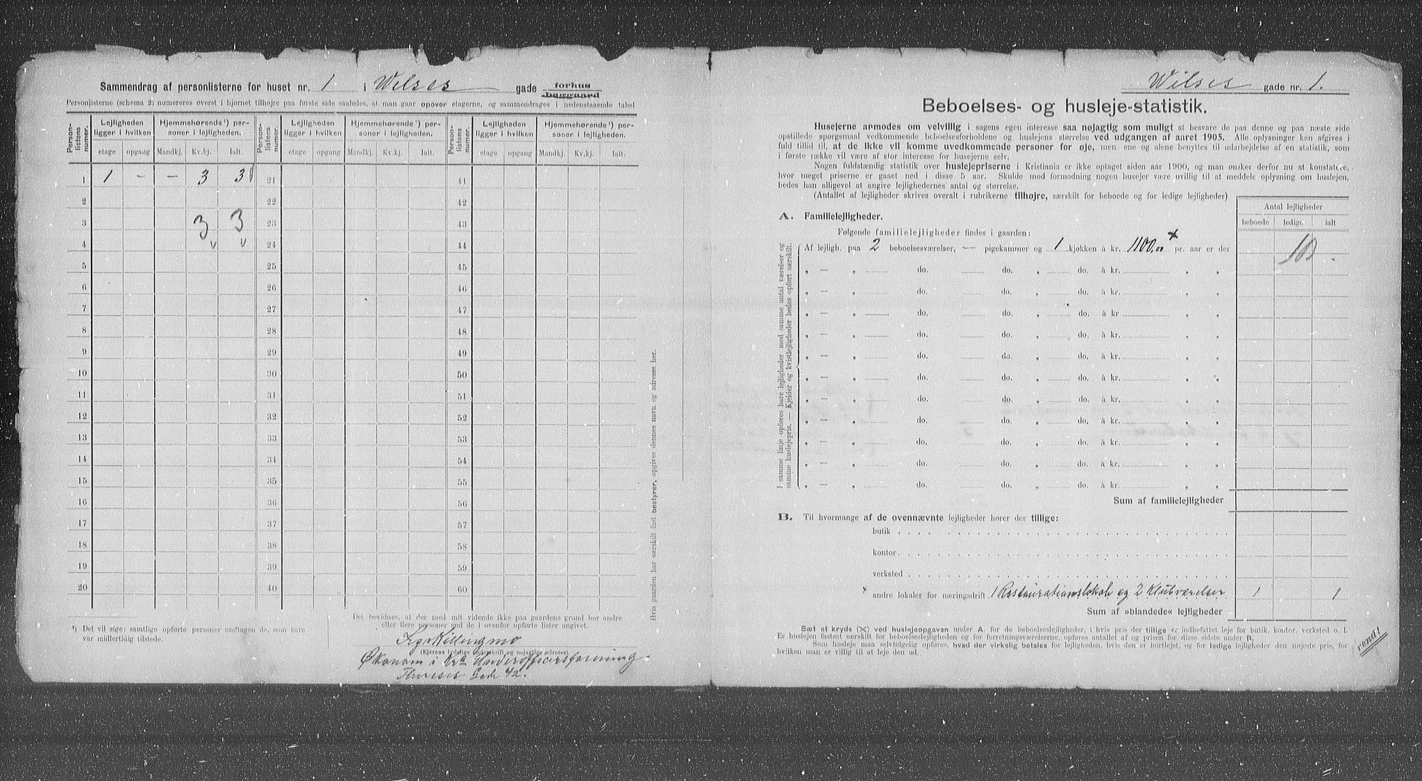 OBA, Municipal Census 1905 for Kristiania, 1905, p. 67426