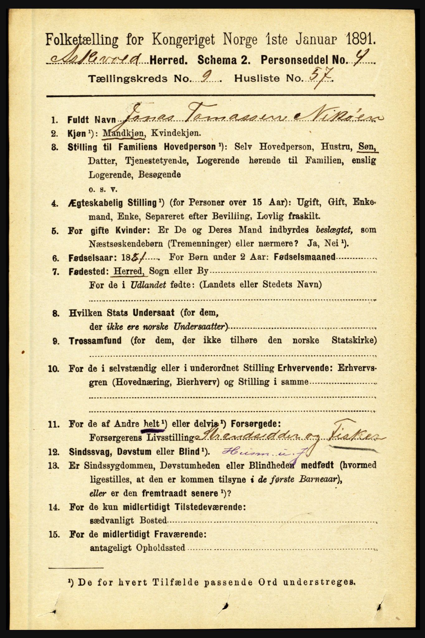 RA, 1891 census for 1428 Askvoll, 1891, p. 2928