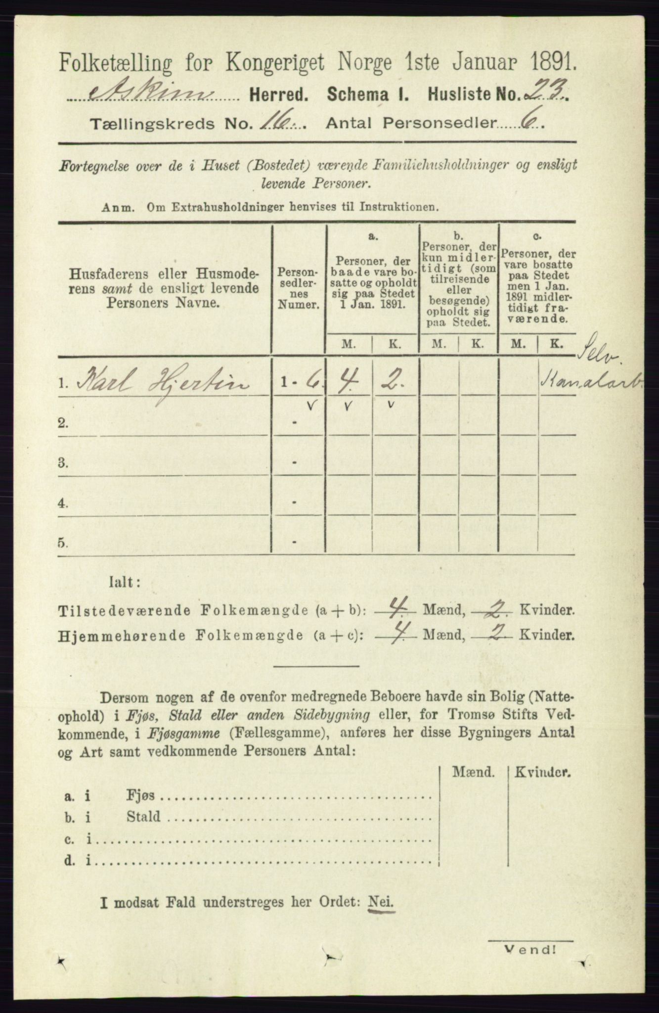 RA, 1891 census for 0124 Askim, 1891, p. 2625