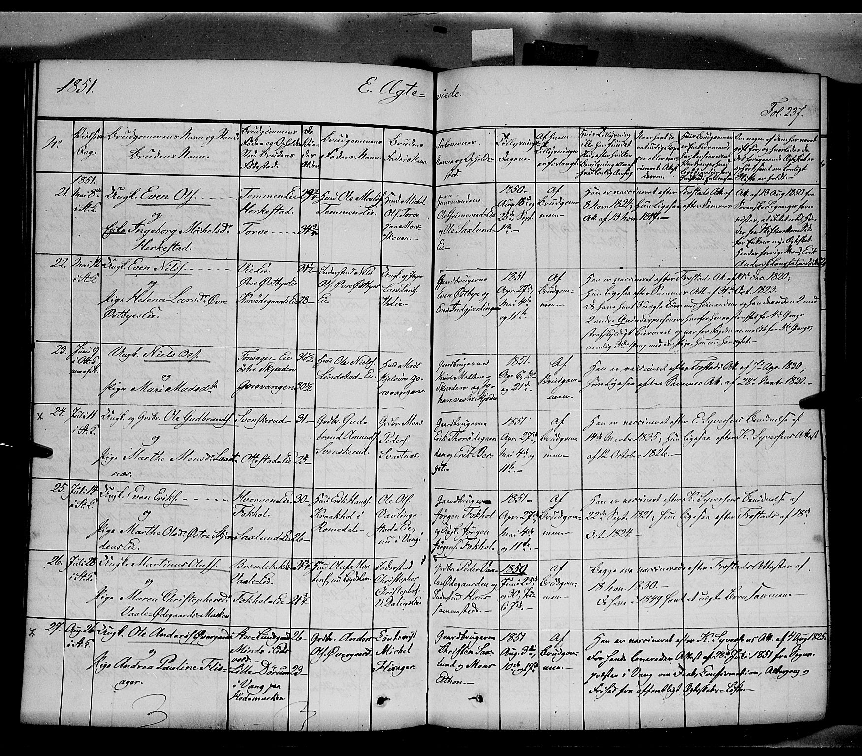 Stange prestekontor, AV/SAH-PREST-002/K/L0011: Parish register (official) no. 11, 1846-1852, p. 237