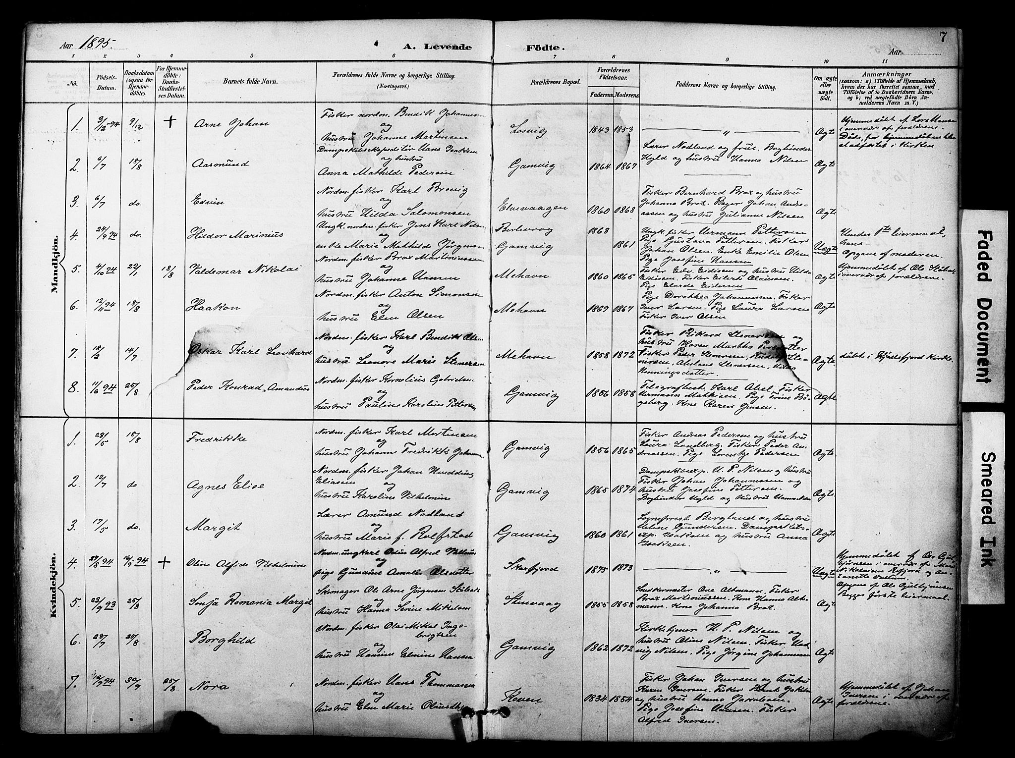 Tana sokneprestkontor, SATØ/S-1334/H/Ha/L0006kirke: Parish register (official) no. 6, 1892-1908, p. 7