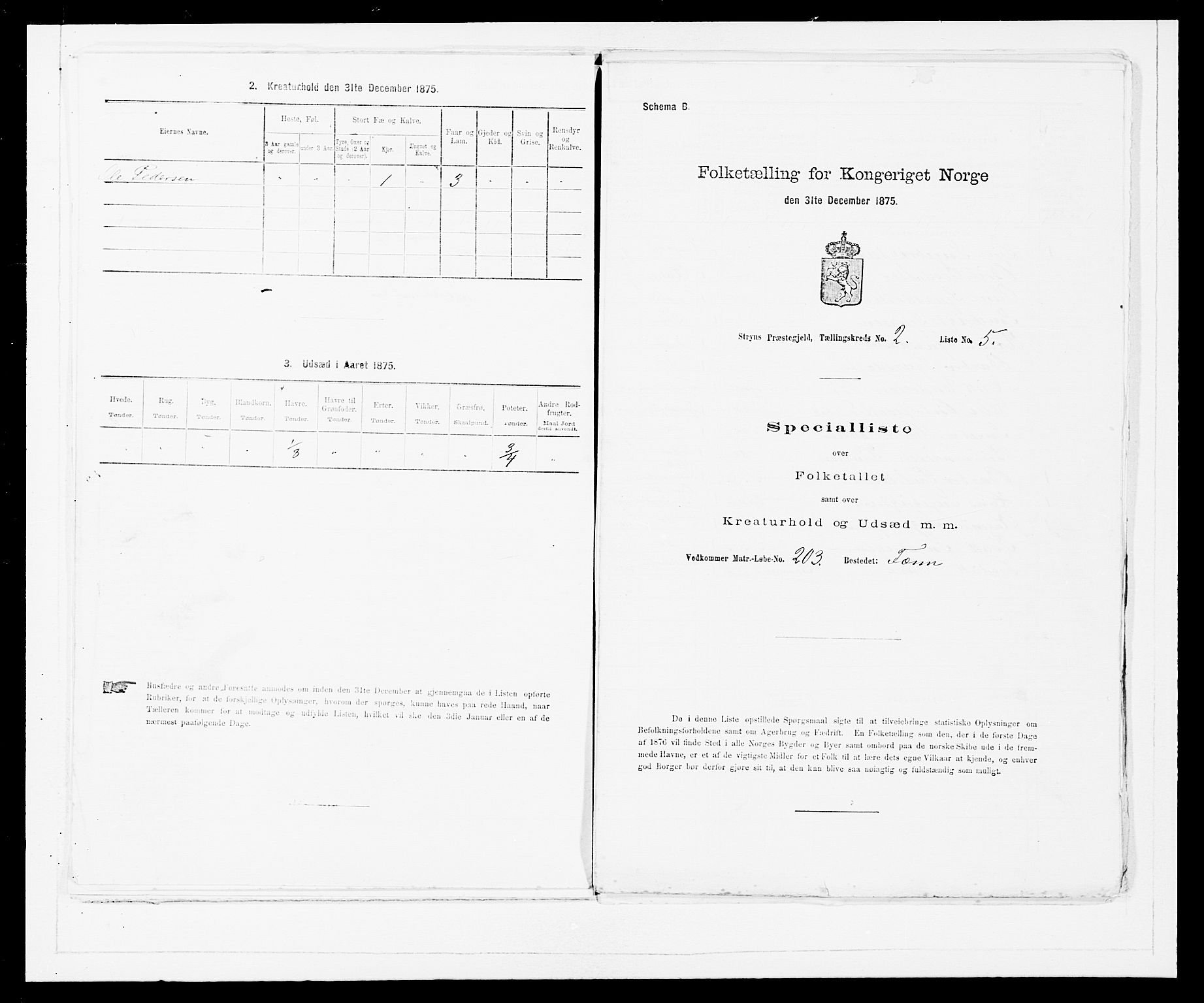 SAB, 1875 Census for 1448P Stryn, 1875, p. 86