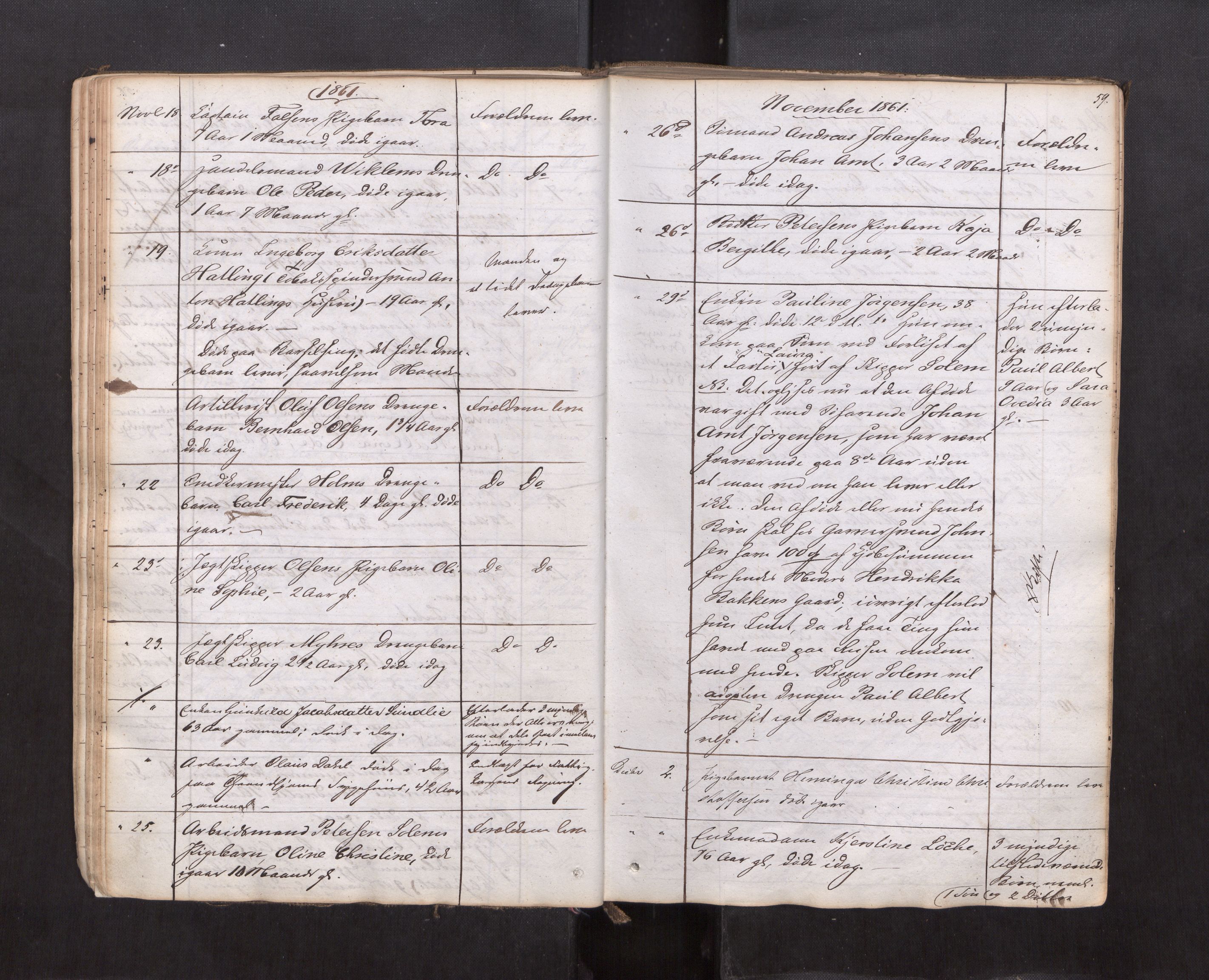 Trondheim byfogd, AV/SAT-A-0003/1/3/3L/L0001: Dødsanmeldelsesprotokoll, 1823-1870