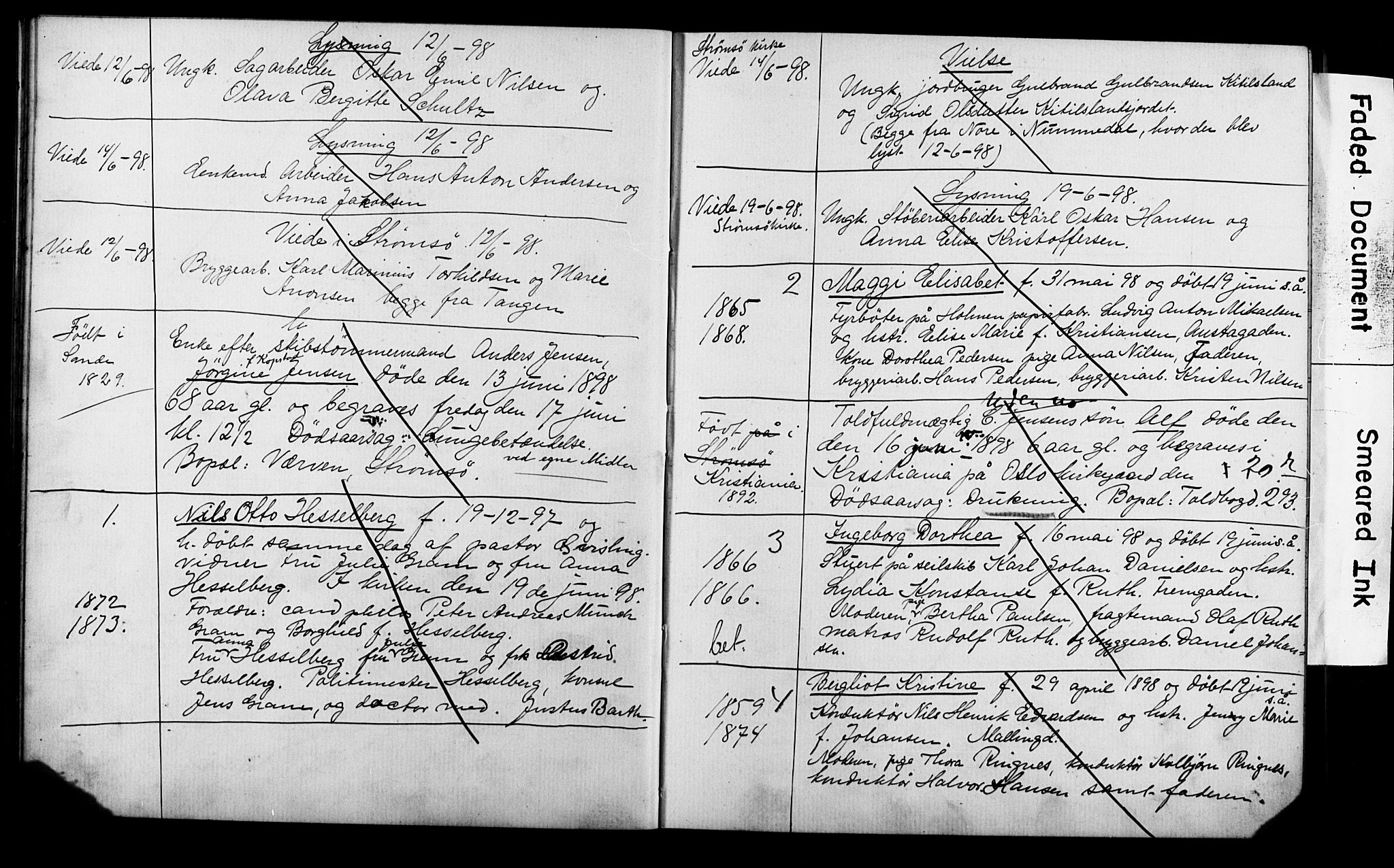 Strømsø kirkebøker, AV/SAKO-A-246/Y/Ya/L0005: Parish register draft no. I 5, 1897-1903