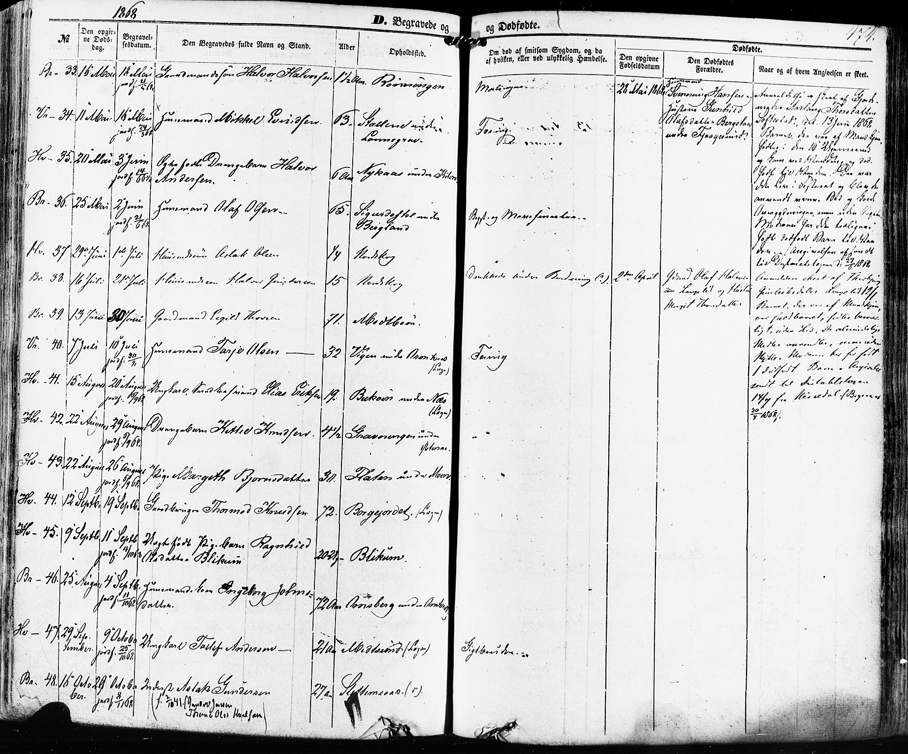 Kviteseid kirkebøker, SAKO/A-276/F/Fa/L0007: Parish register (official) no. I 7, 1859-1881, p. 474
