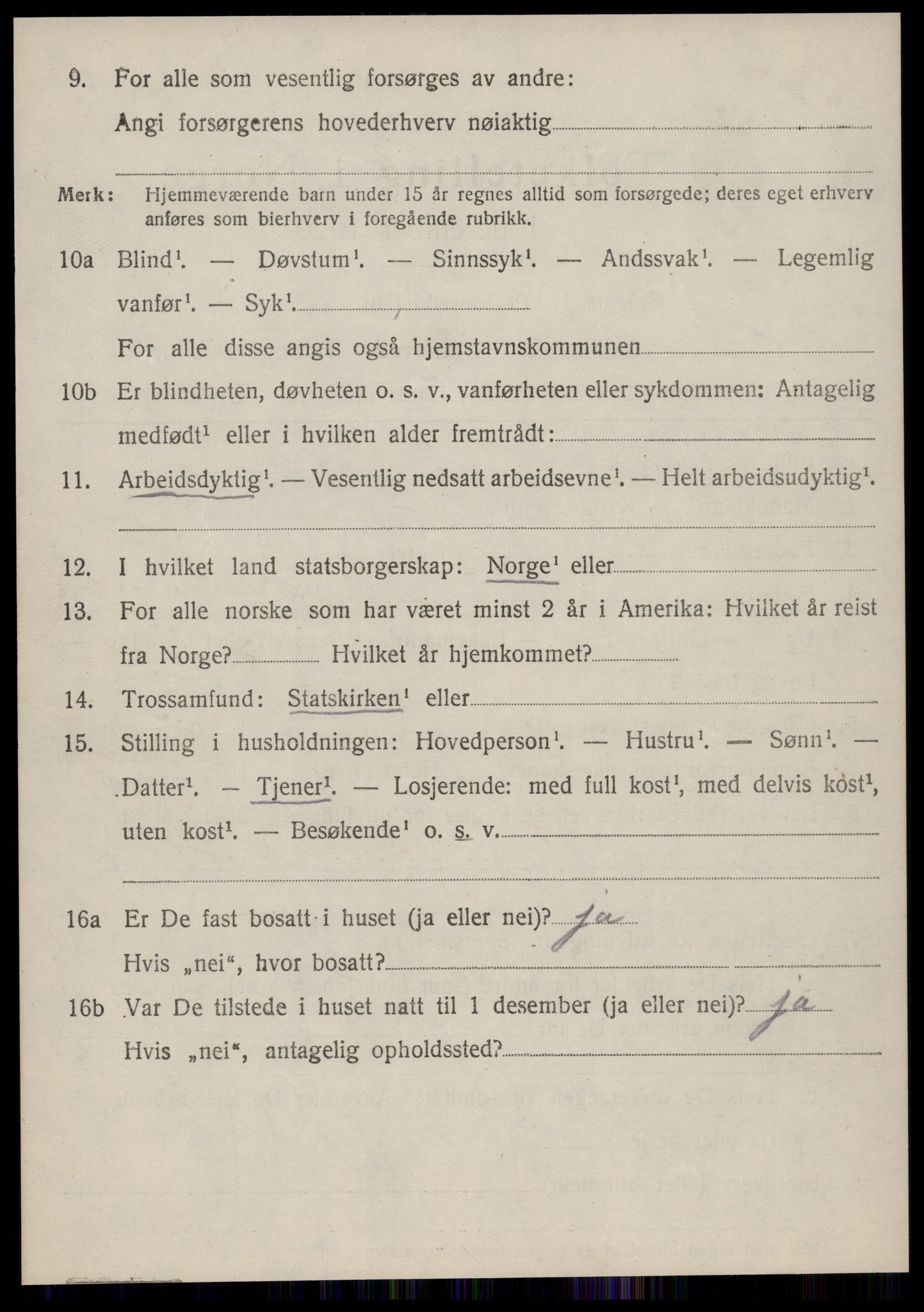 SAT, 1920 census for Borgund, 1920, p. 18723