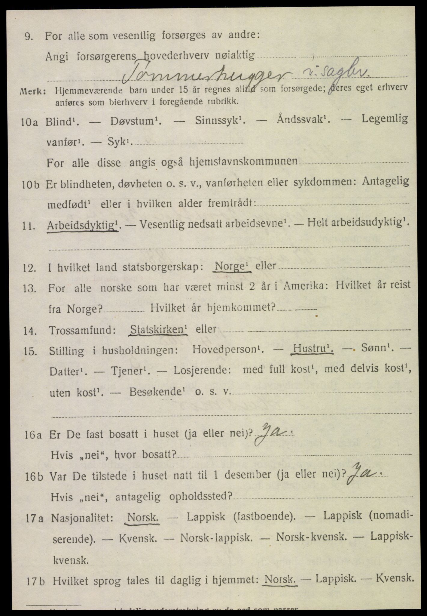 SAT, 1920 census for Klinga, 1920, p. 1466