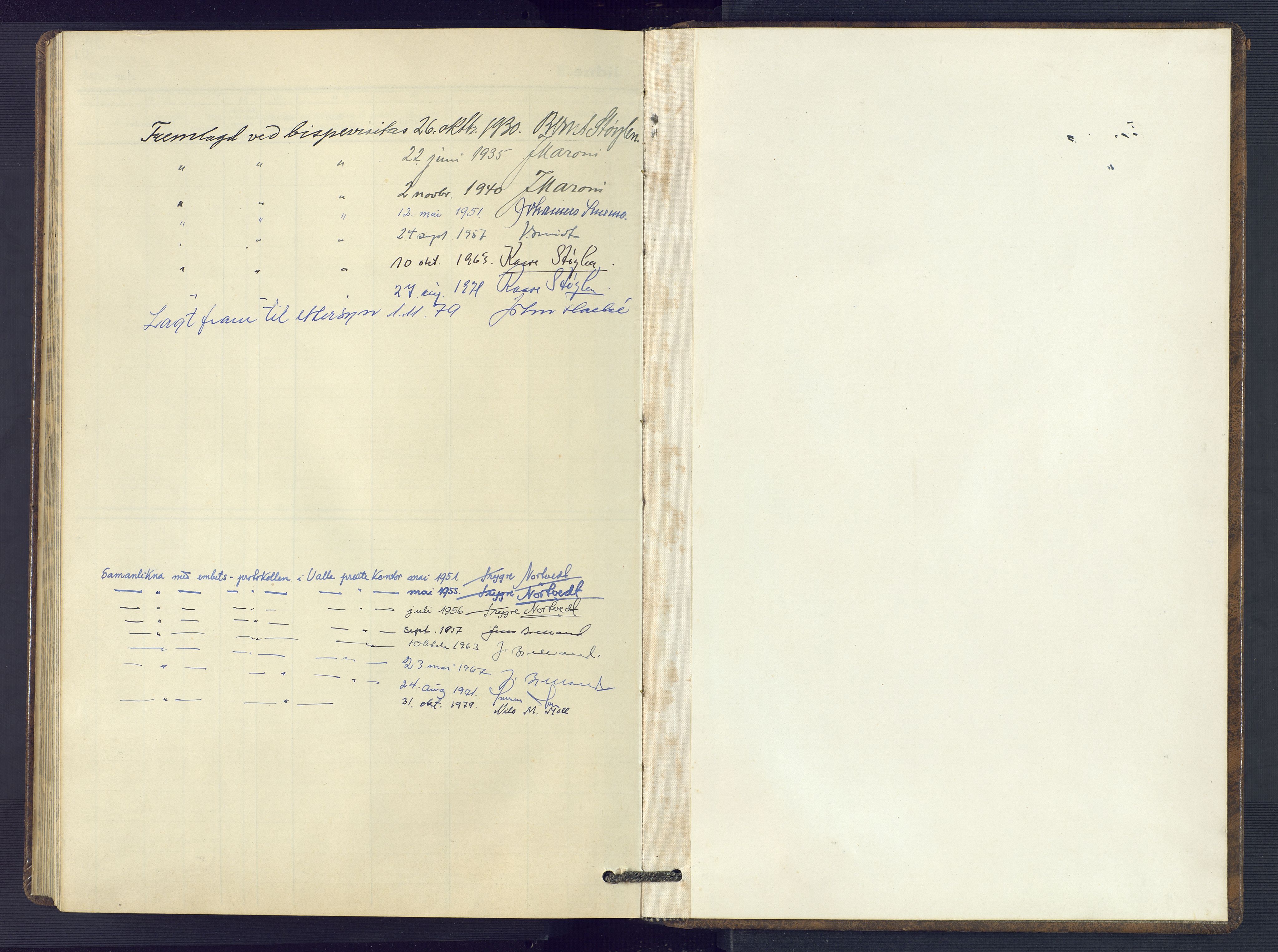 Valle sokneprestkontor, SAK/1111-0044/F/Fb/Fbc/L0005: Parish register (copy) no. B 5, 1929-1981