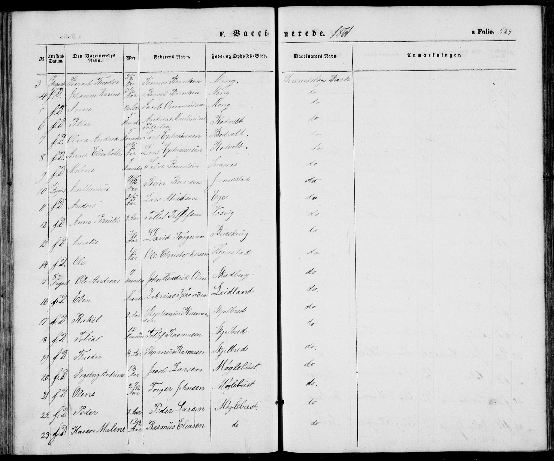 Eigersund sokneprestkontor, AV/SAST-A-101807/S08/L0013: Parish register (official) no. A 12.2, 1850-1865, p. 584