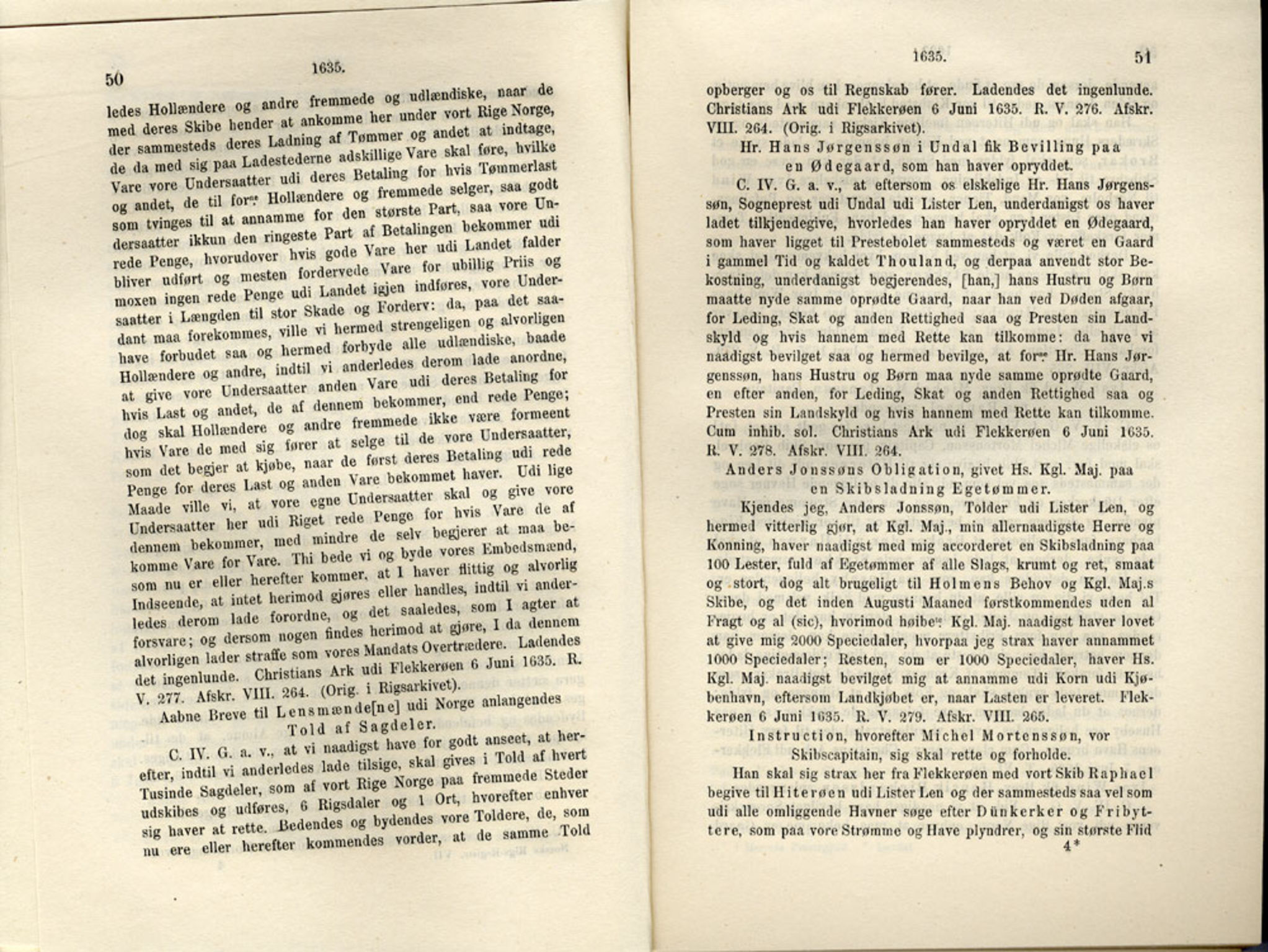 Publikasjoner utgitt av Det Norske Historiske Kildeskriftfond, PUBL/-/-/-: Norske Rigs-Registranter, bind 7, 1635-1640, p. 50-51