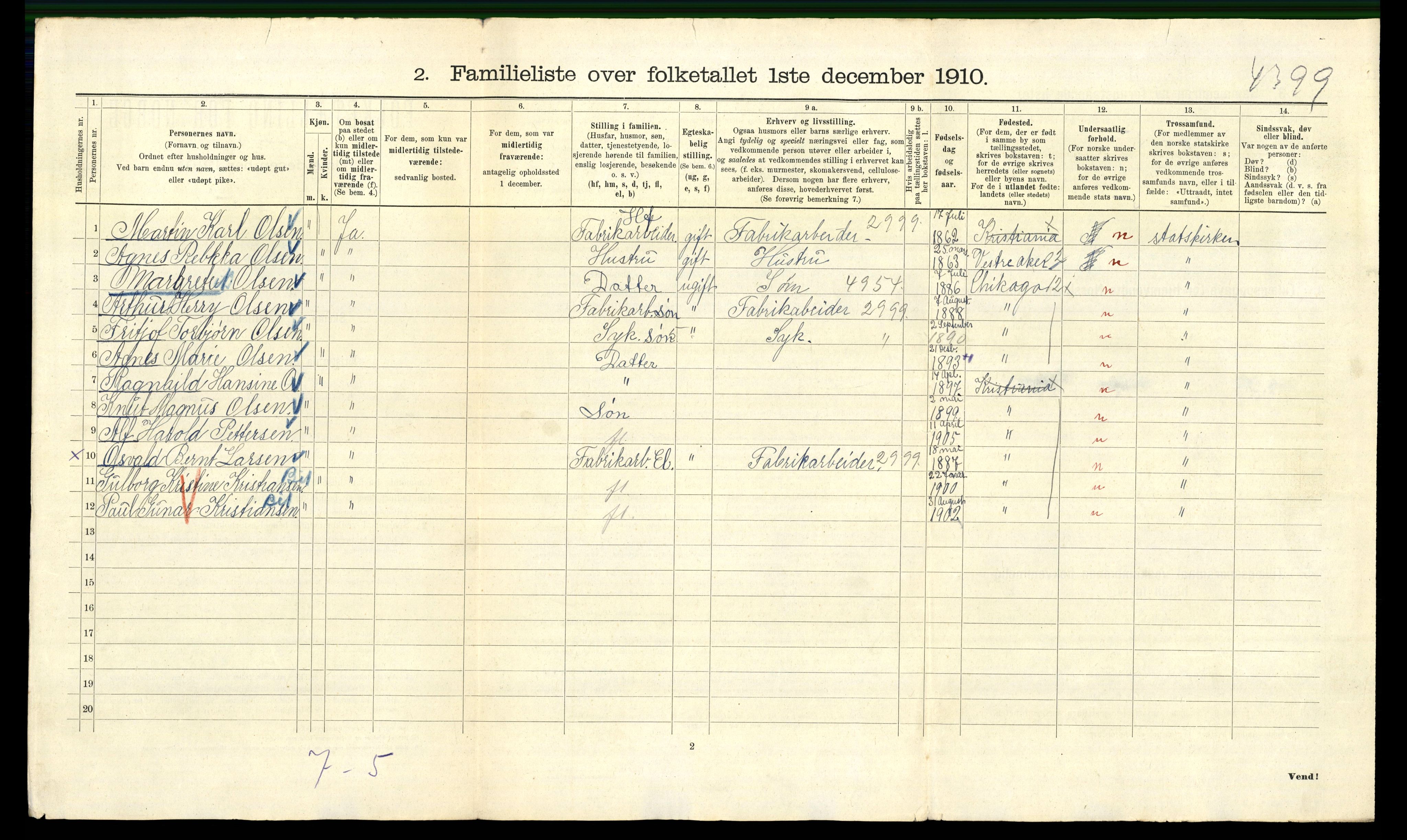 RA, 1910 census for Kristiania, 1910, p. 15736