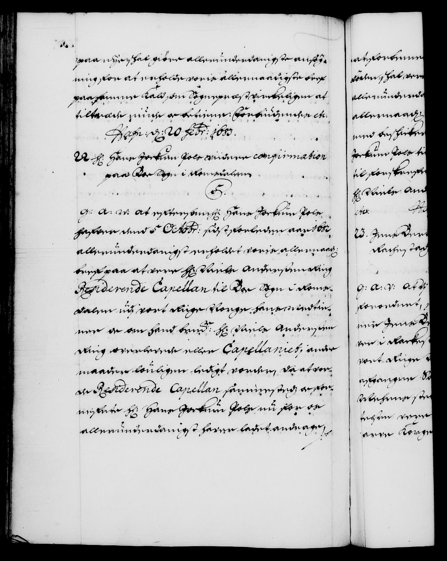 Danske Kanselli 1572-1799, AV/RA-EA-3023/F/Fc/Fca/Fcaa/L0013: Norske registre (mikrofilm), 1681-1684, p. 285b