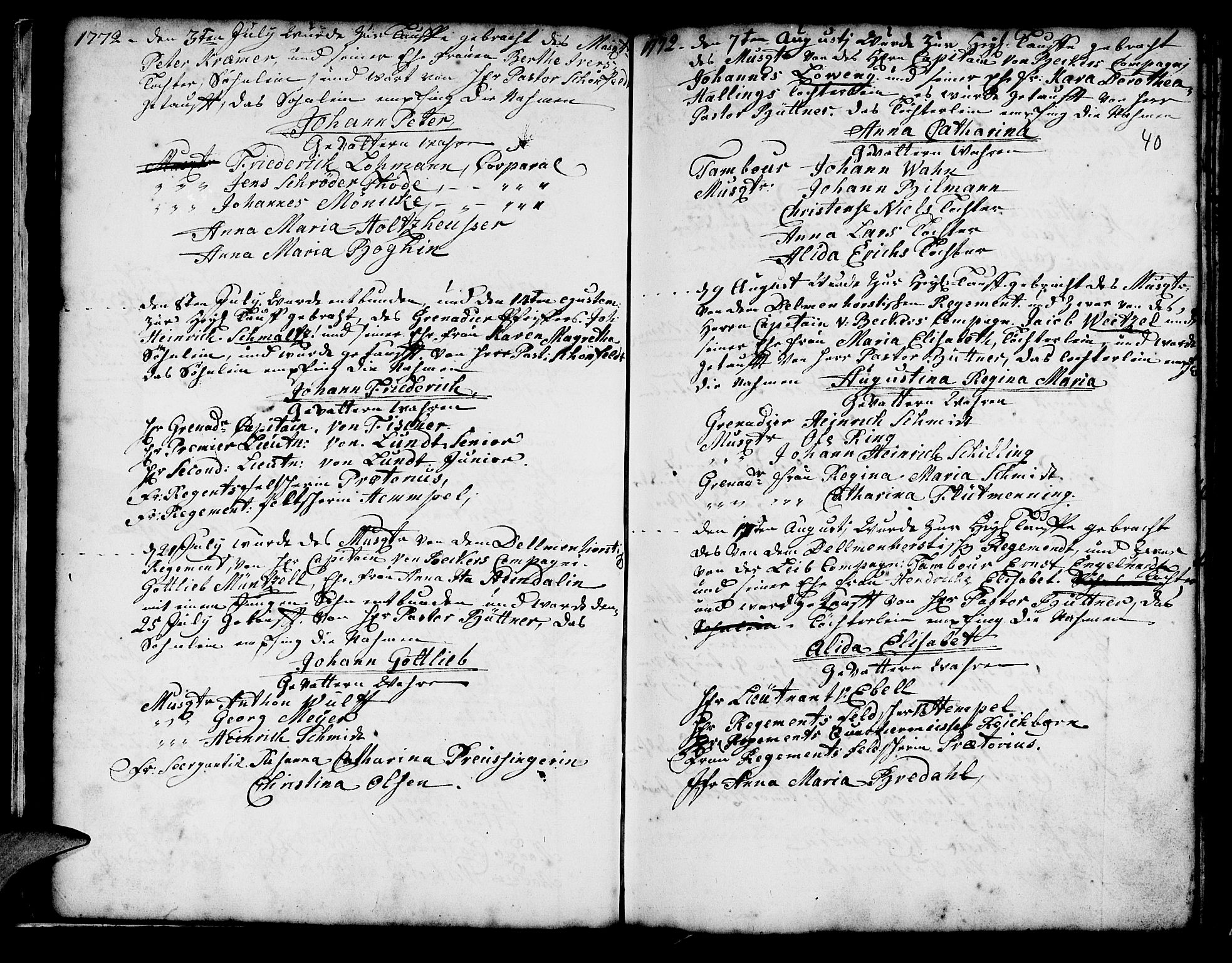 Mariakirken Sokneprestembete, AV/SAB-A-76901/H/Haa/L0001: Parish register (official) no. A 1, 1740-1784, p. 40