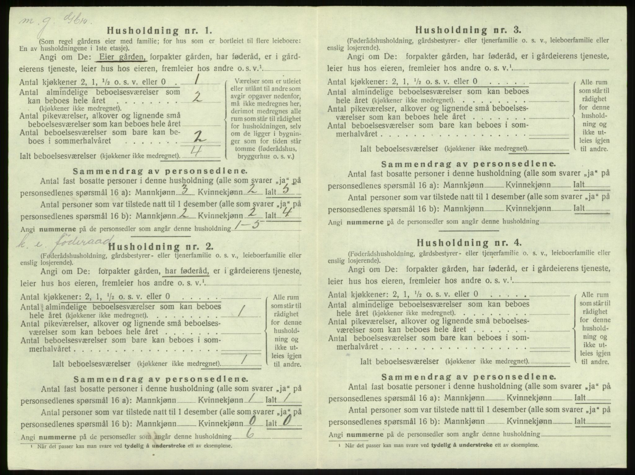 SAB, 1920 census for Gulen, 1920, p. 474