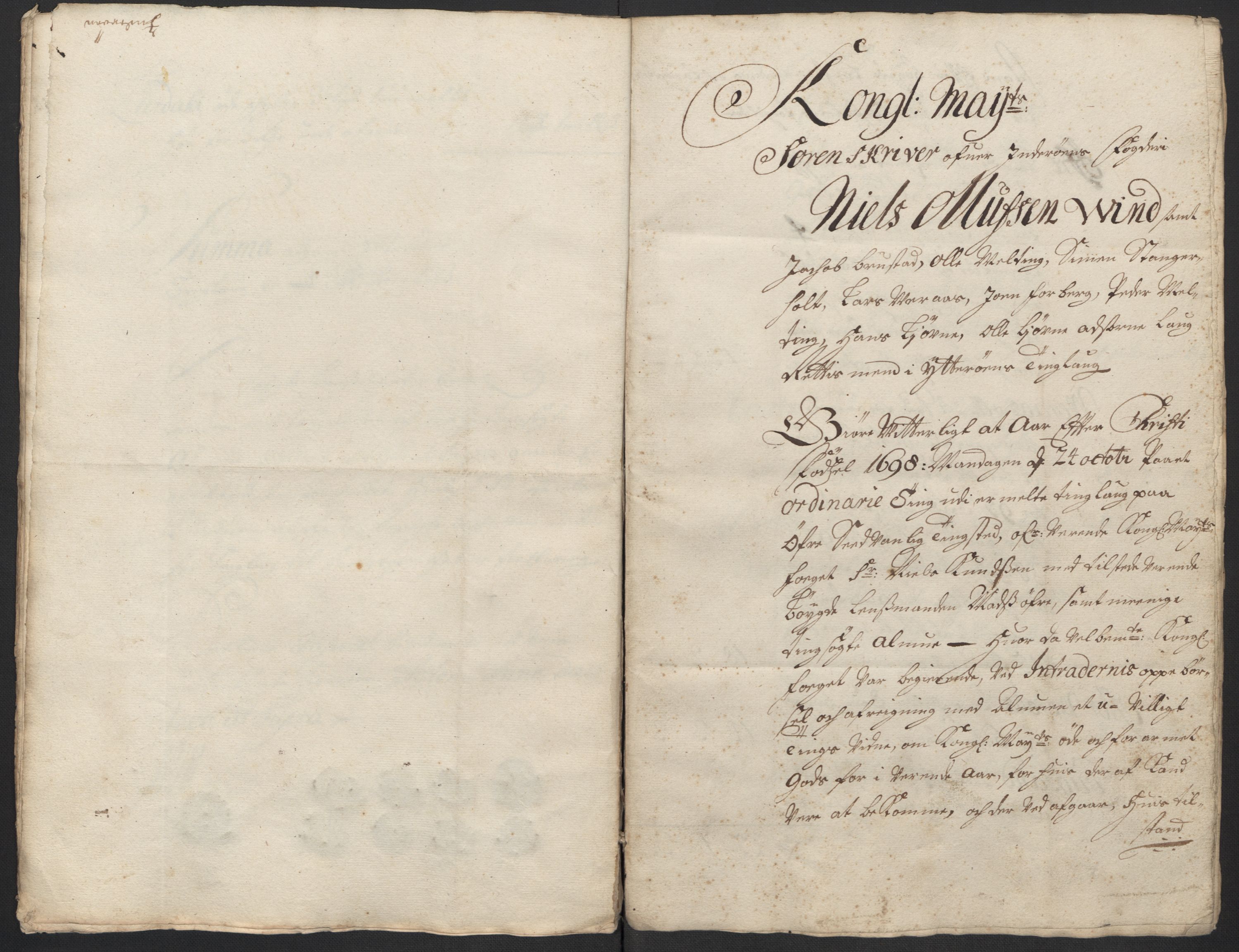 Rentekammeret inntil 1814, Reviderte regnskaper, Fogderegnskap, AV/RA-EA-4092/R63/L4310: Fogderegnskap Inderøy, 1698-1699, p. 223