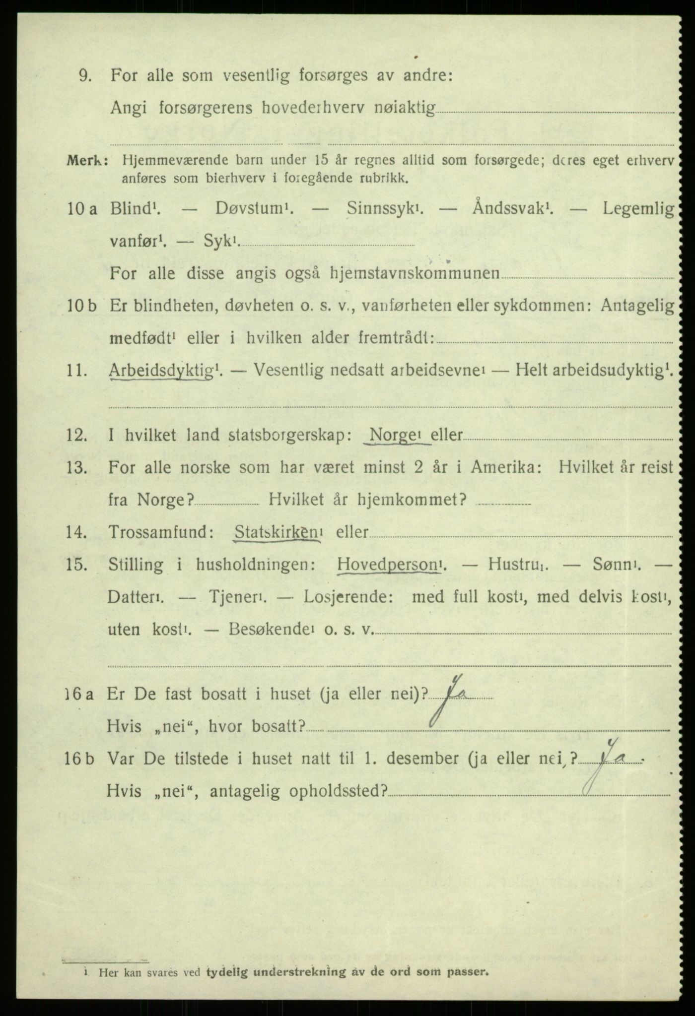 SAB, 1920 census for Åsane, 1920, p. 5462