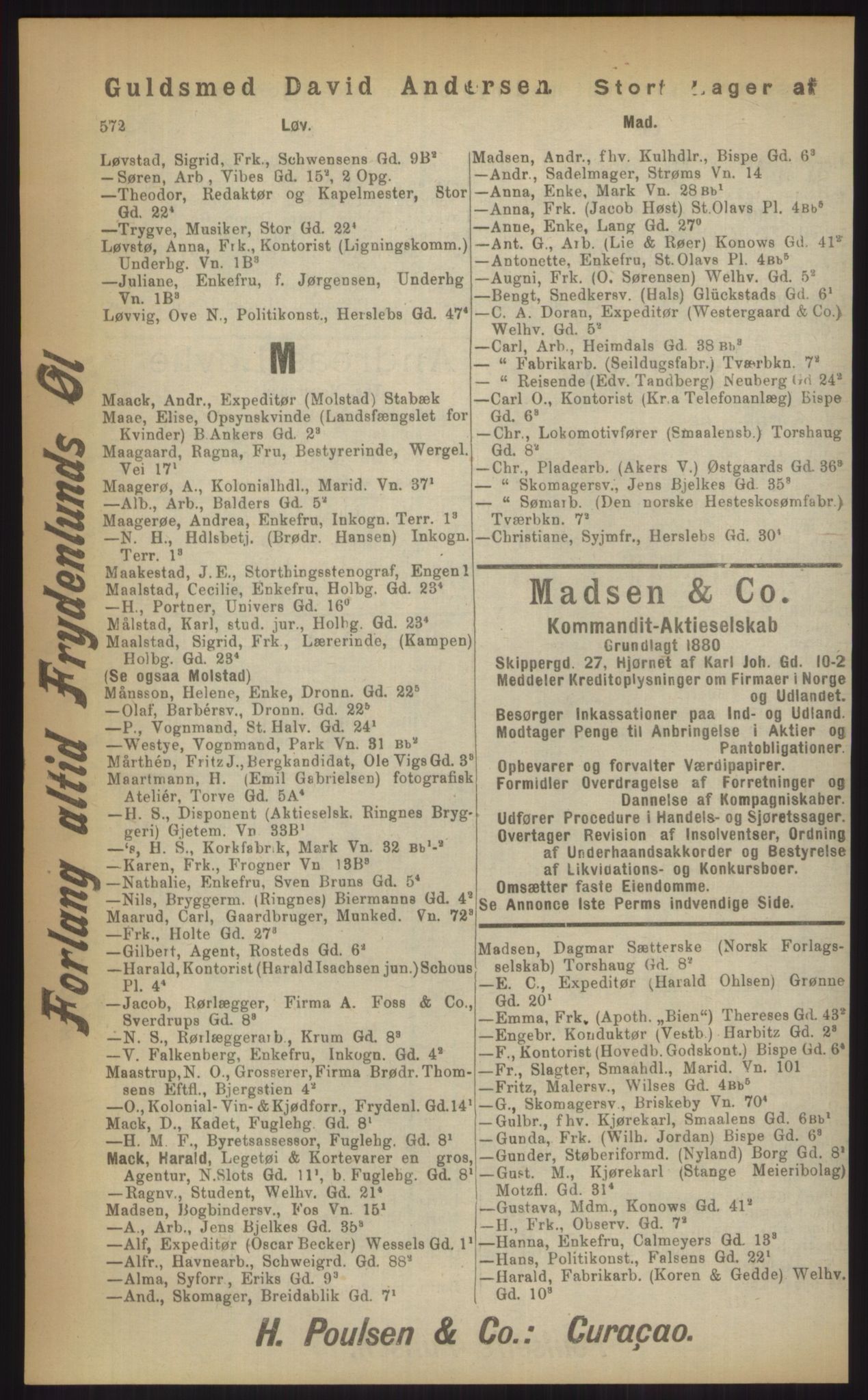 Kristiania/Oslo adressebok, PUBL/-, 1903, p. 572